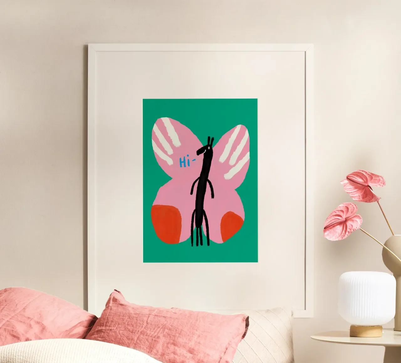 Hi Schmetterling poster con telaio in alluminio da bueronoull