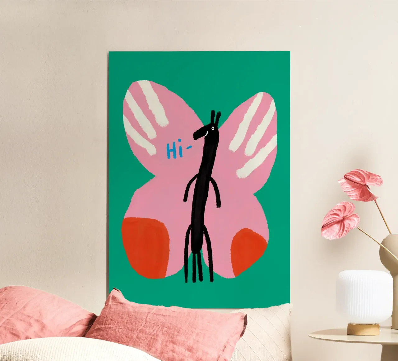 Hi Schmetterling poster con telaio in alluminio da bueronoull