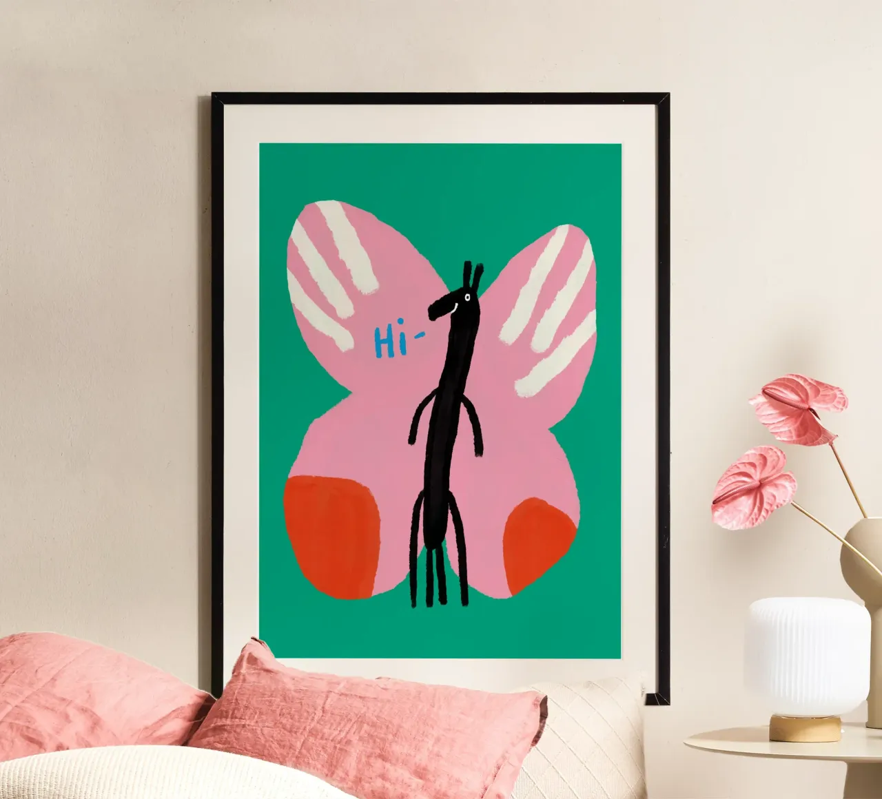 Hi Schmetterling poster con telaio in alluminio da bueronoull