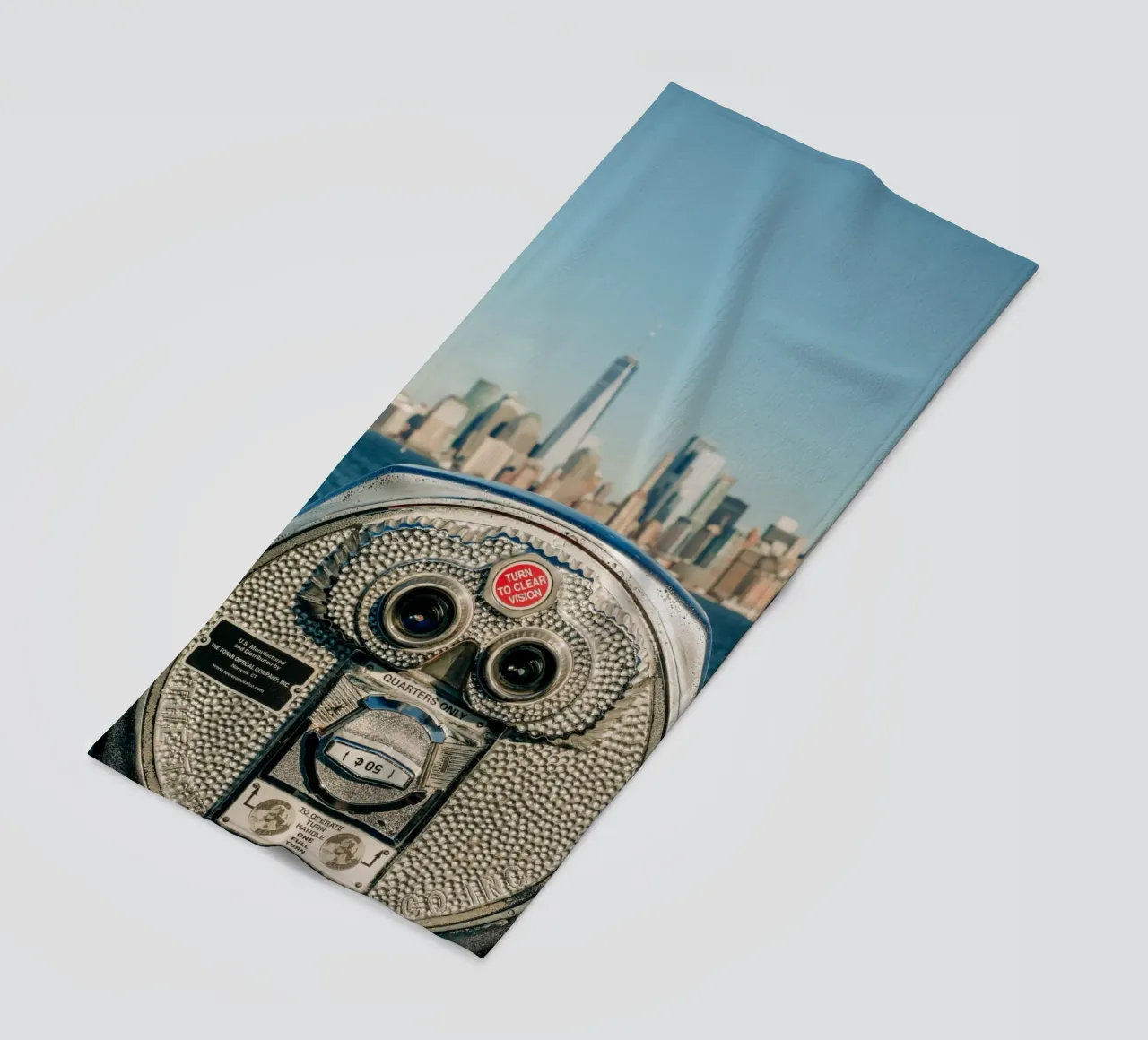 Skyline di New York - Vista di Manhattan con un binocolo telo mare da Bold and Retro