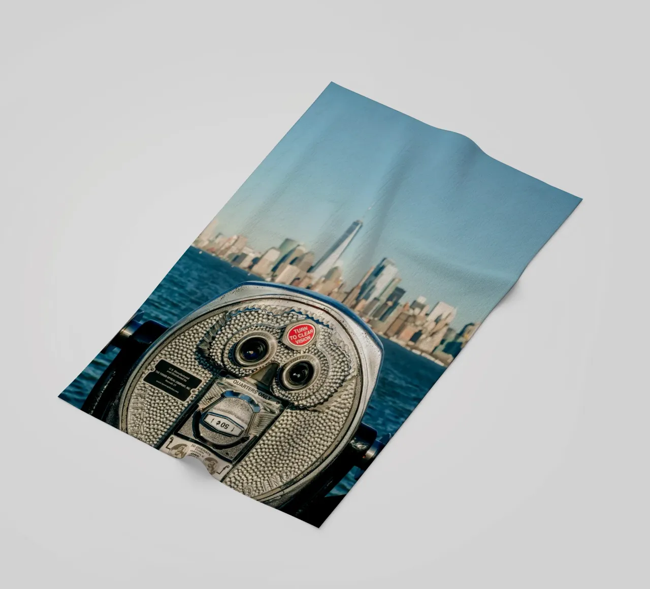 Skyline di New York - Vista di Manhattan con un binocolo telo mare da Bold and Retro