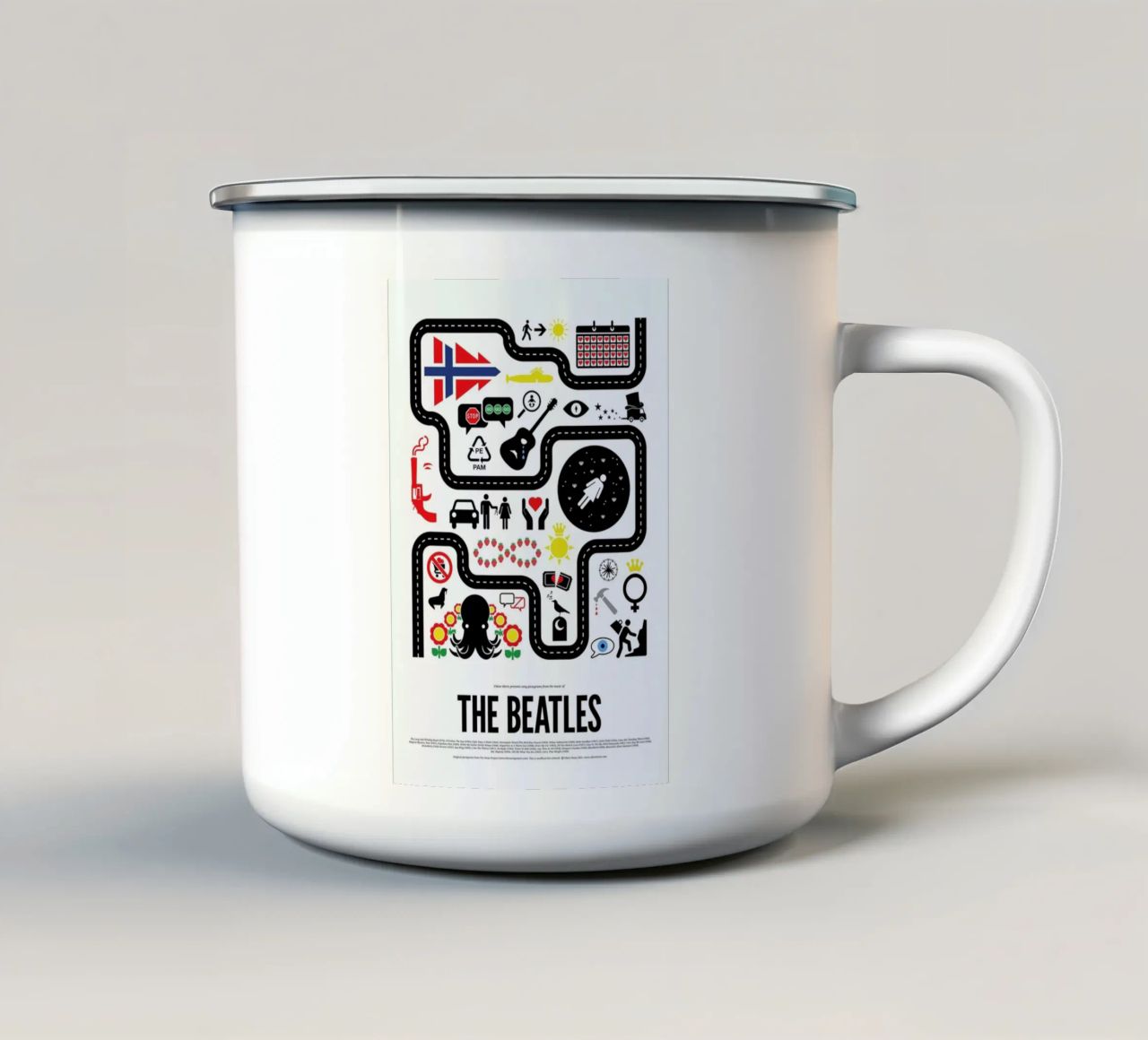 The Beatles tazza in smalto da Viktor Hertz