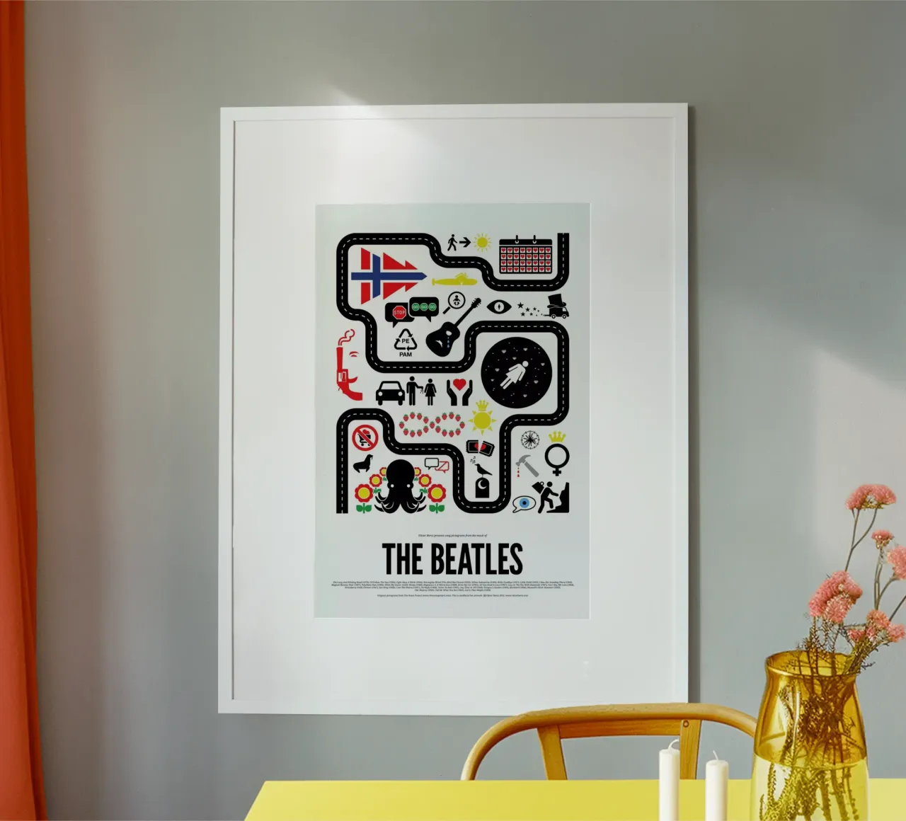 The Beatles poster con telaio in plastica da Viktor Hertz