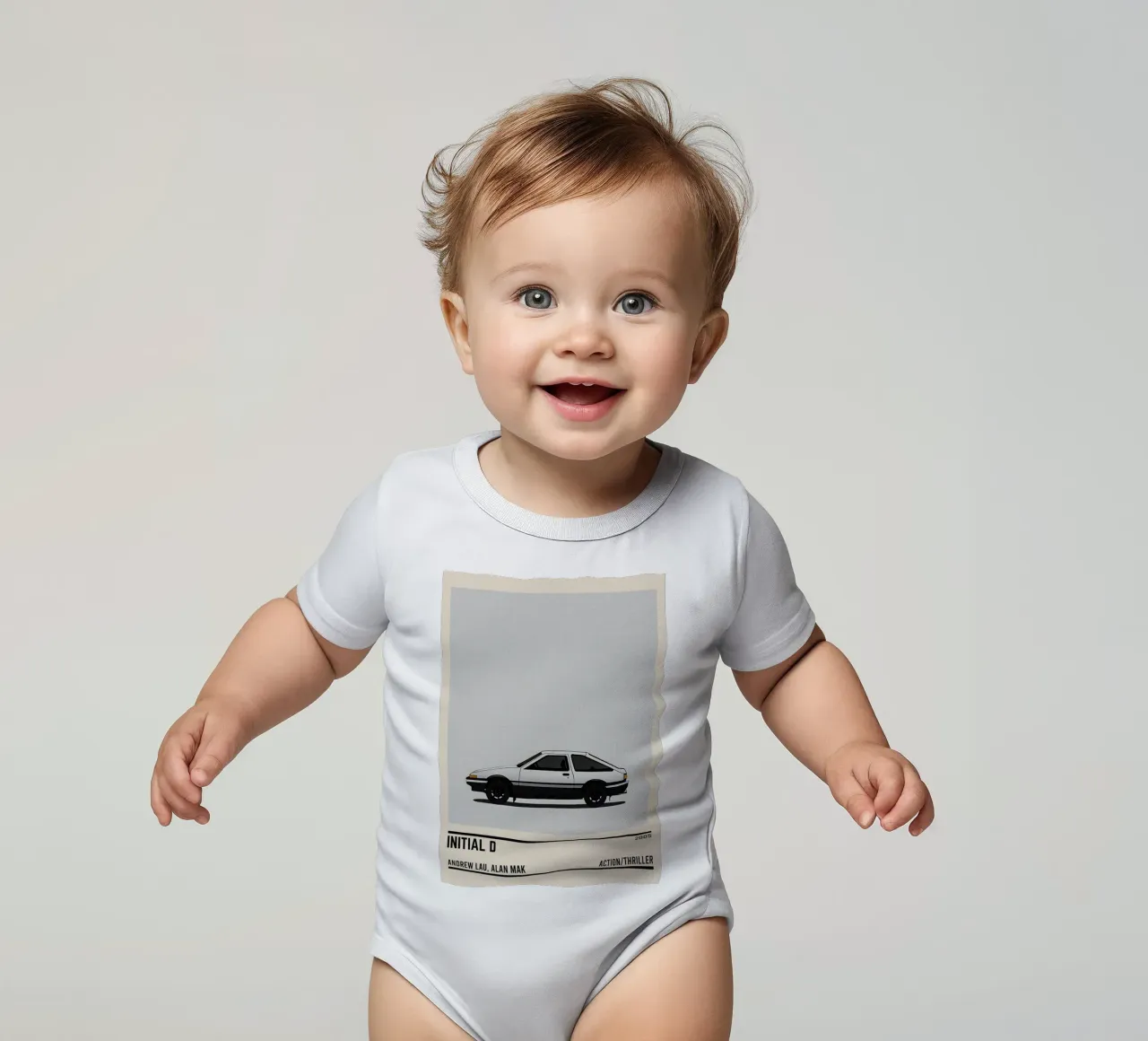 Initial D car movie body neonato maniche corte da TheArtstudio