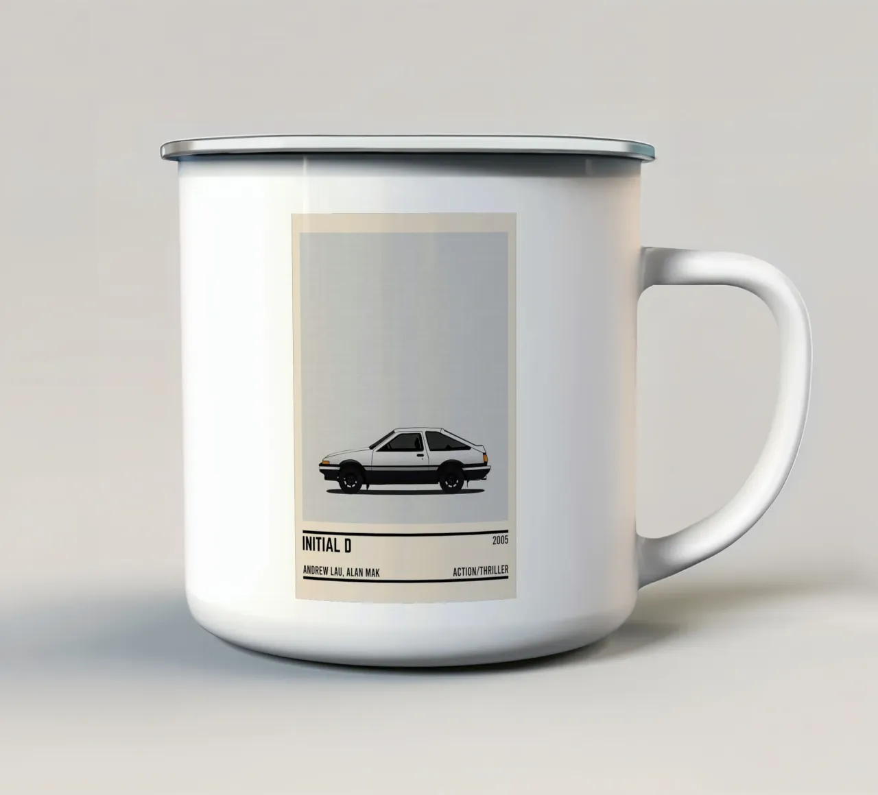 Initial D car movie tazza in smalto da TheArtstudio
