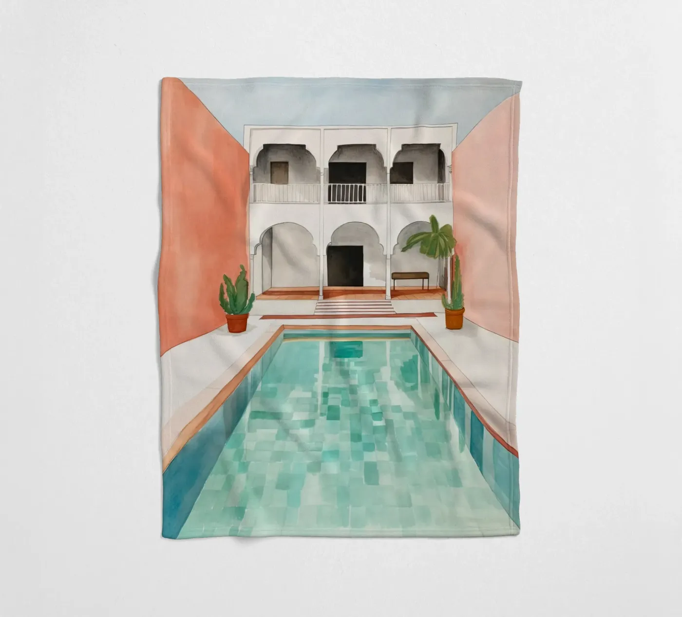 Marokkanischer Pool Fleecedecke von DaarbyN