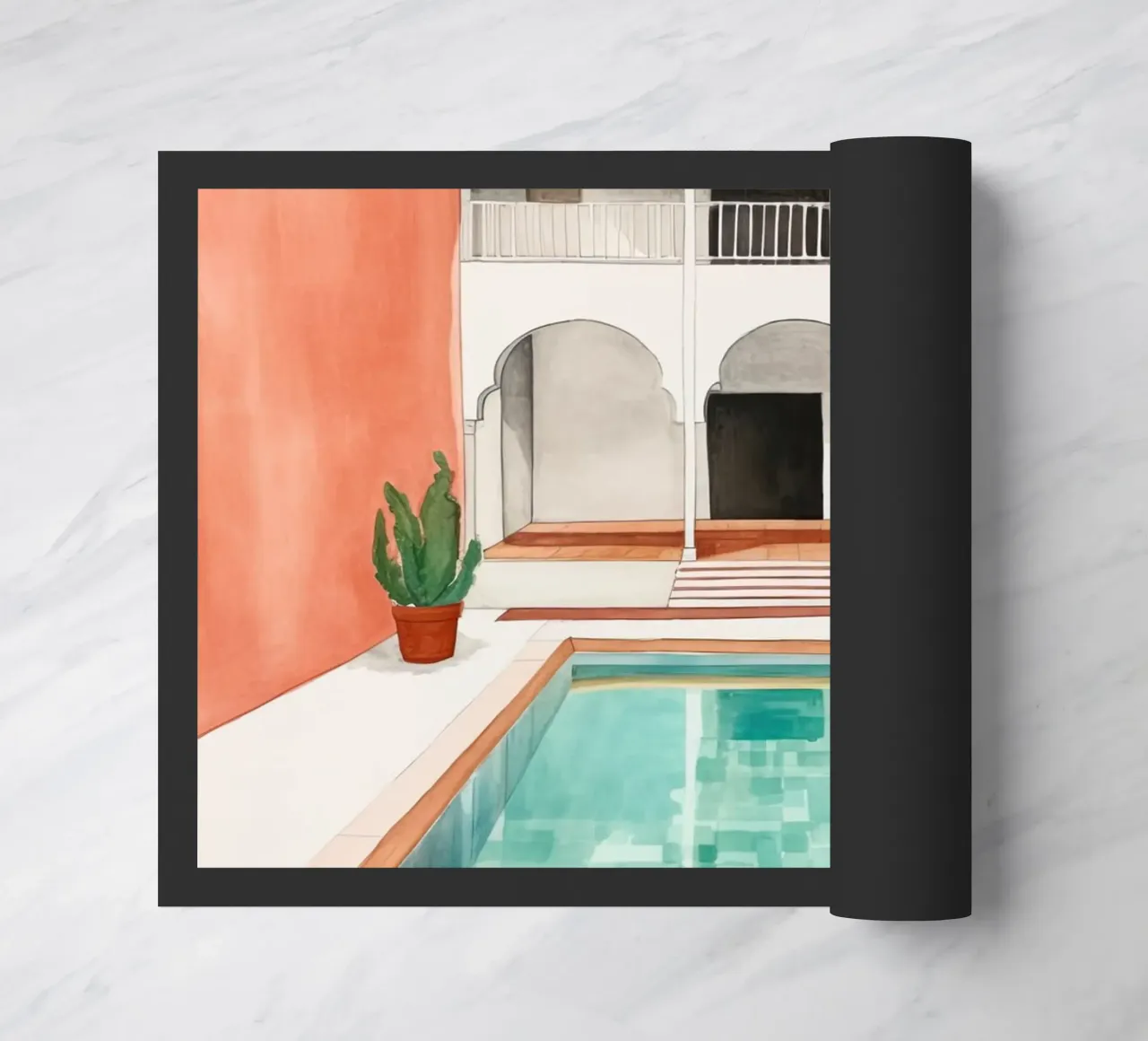 Moroccan Pool doormat by DaarbyN