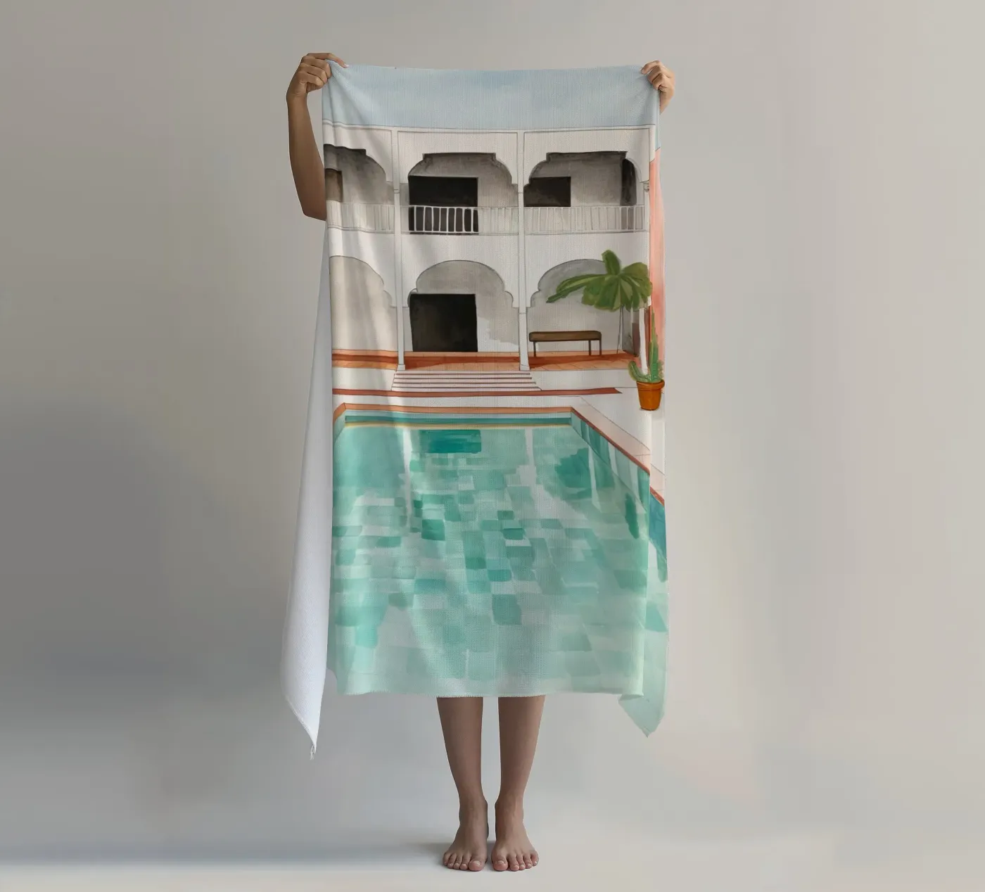 Moroccan Pool beach towel by DaarbyN