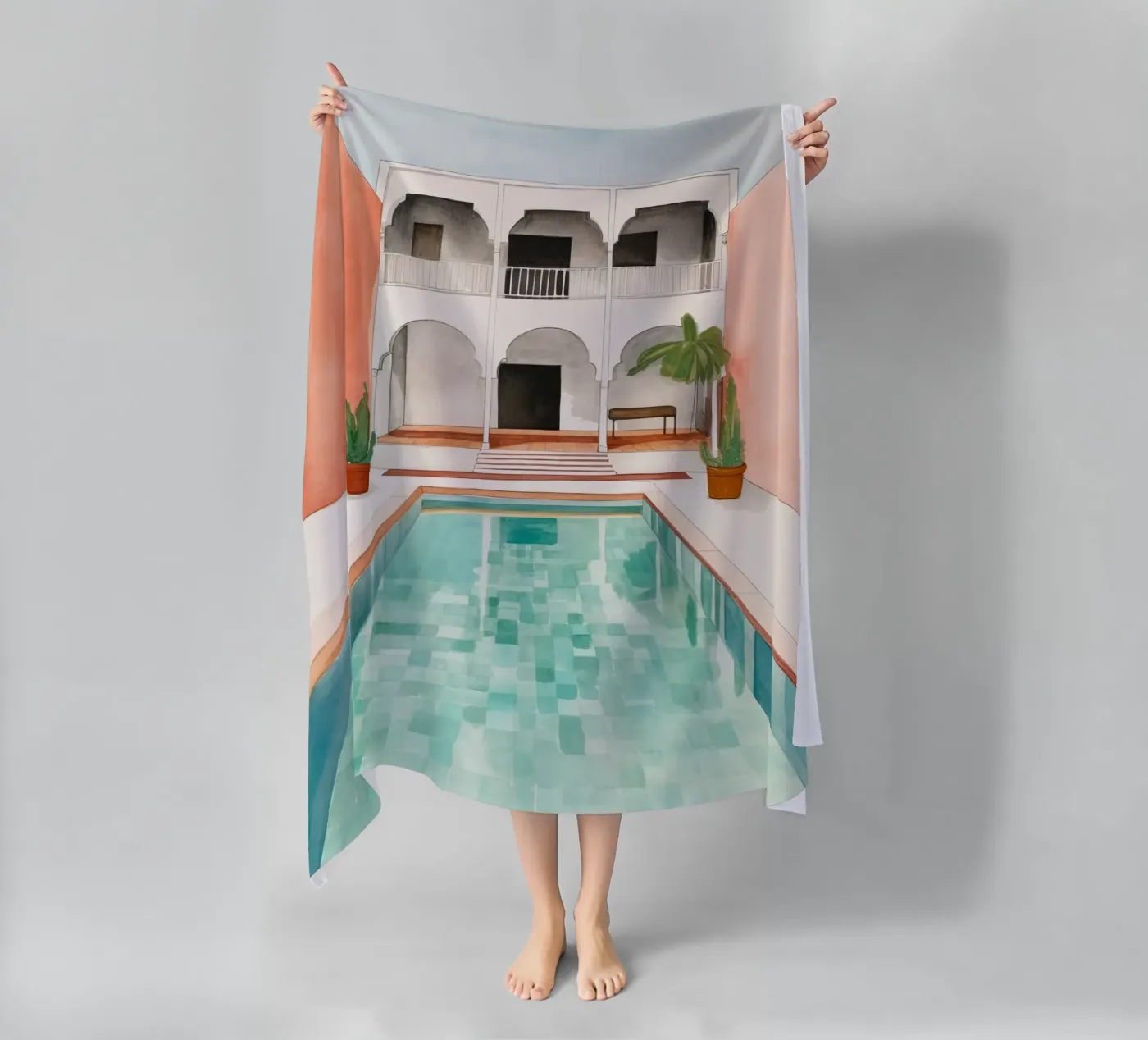 Moroccan Pool beach towel by DaarbyN