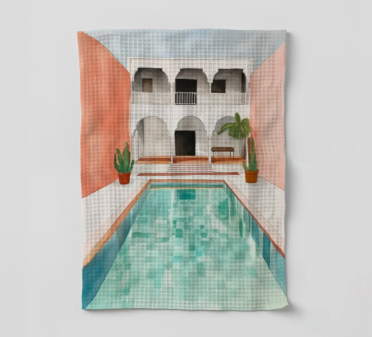 Moroccan Pool tea towel by DaarbyN
