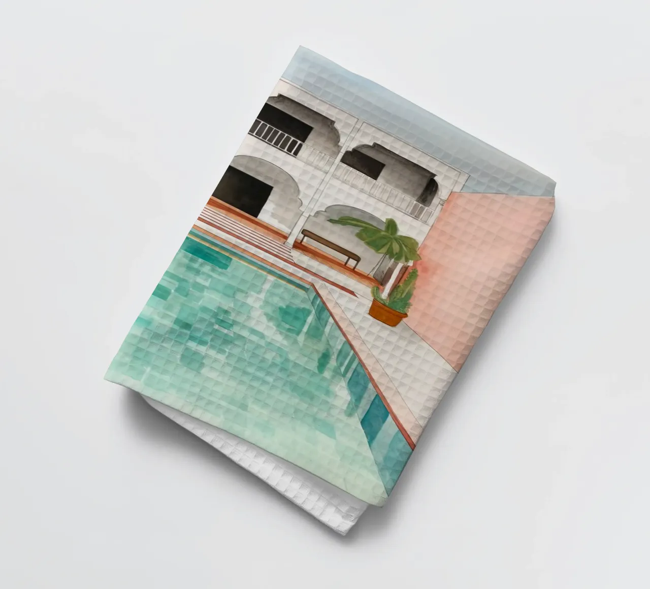 Moroccan Pool tea towel by DaarbyN