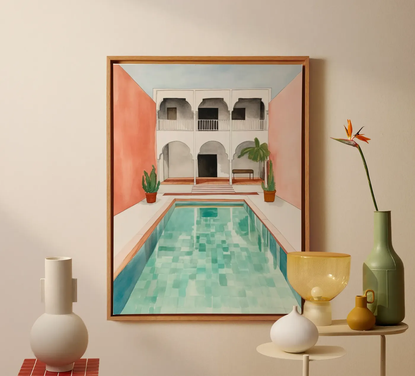Moroccan Pool canvas by DaarbyN