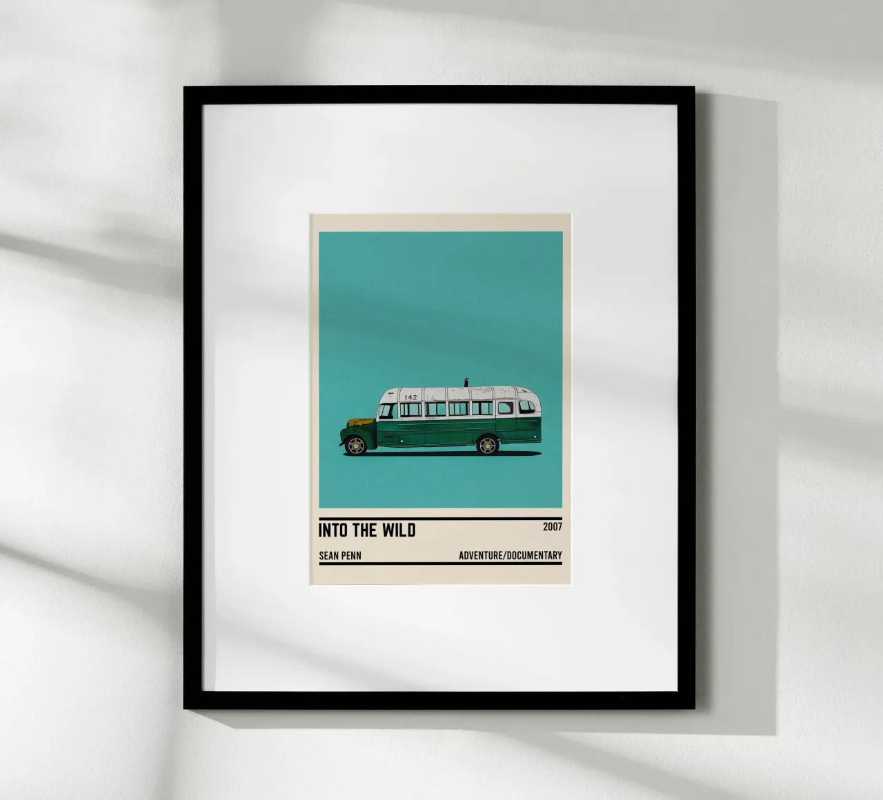 Into the wild movie car poster con telaio in alluminio da TheArtstudio