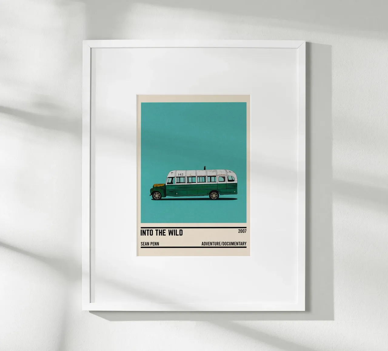 Into the wild movie car poster con telaio in alluminio da TheArtstudio
