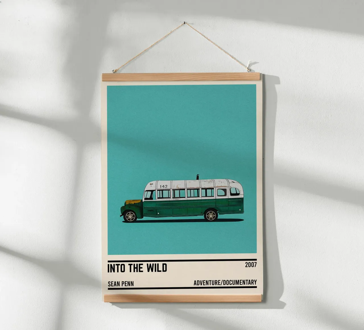 Into the wild movie car poster con telaio in alluminio da TheArtstudio
