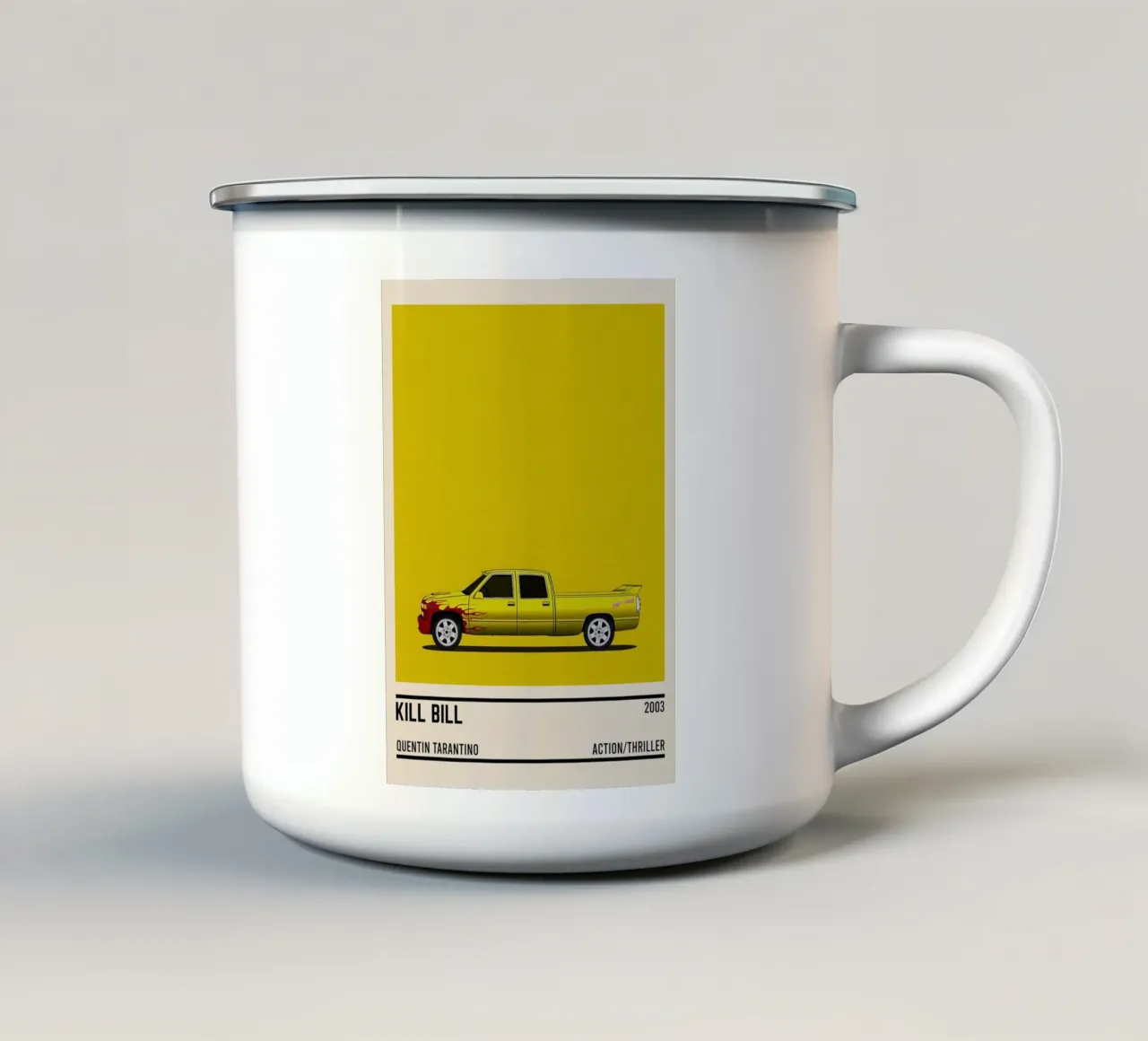 Kill Bill car movie tazza in smalto da TheArtstudio