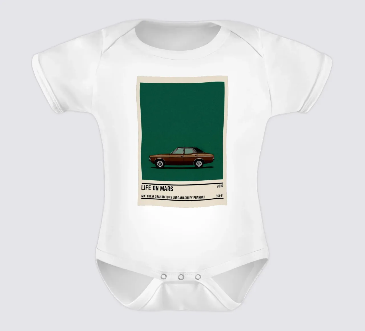 Life on Mars car body neonato maniche corte da TheArtstudio