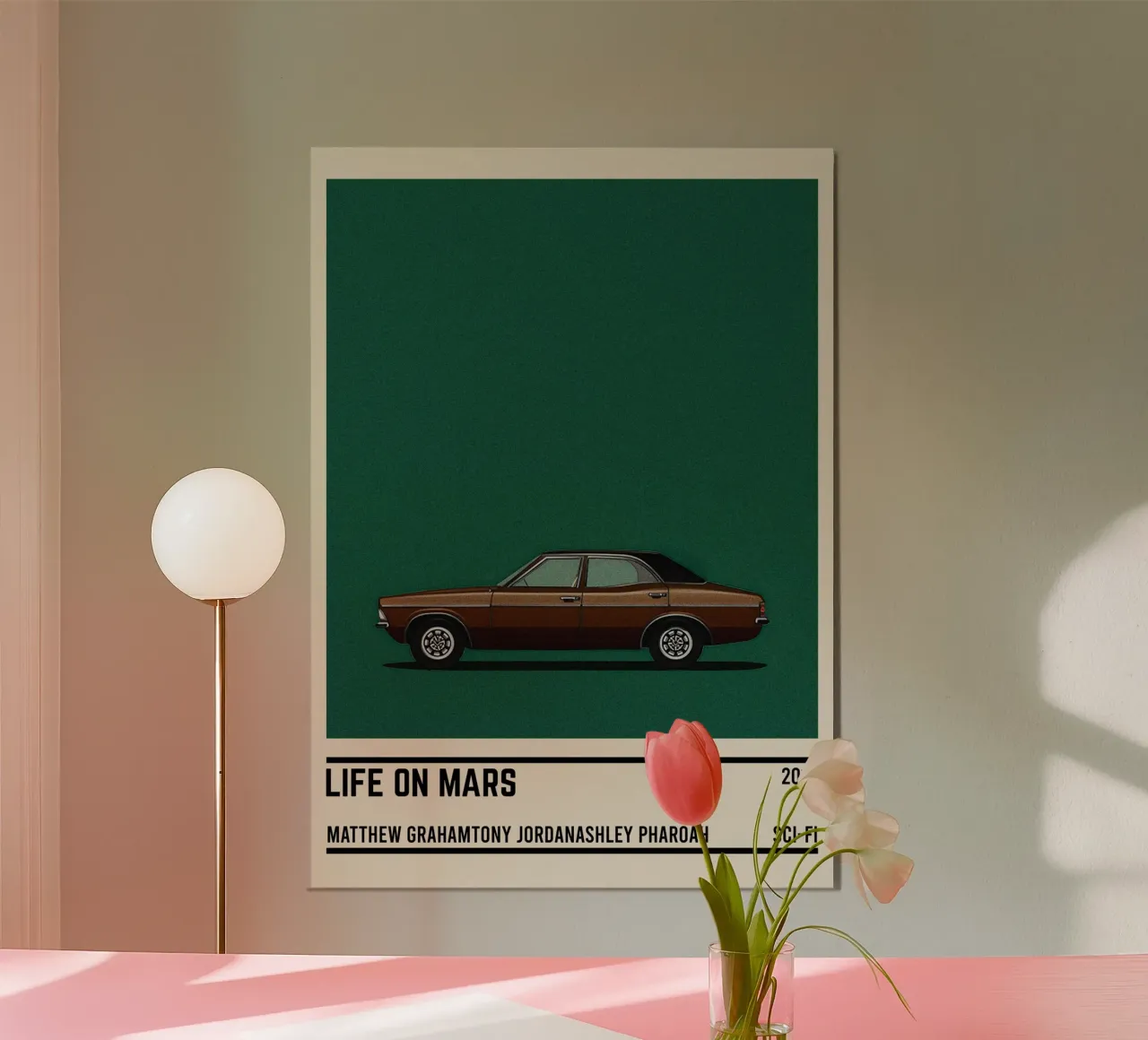 Life on Mars car alluminio dibond da TheArtstudio