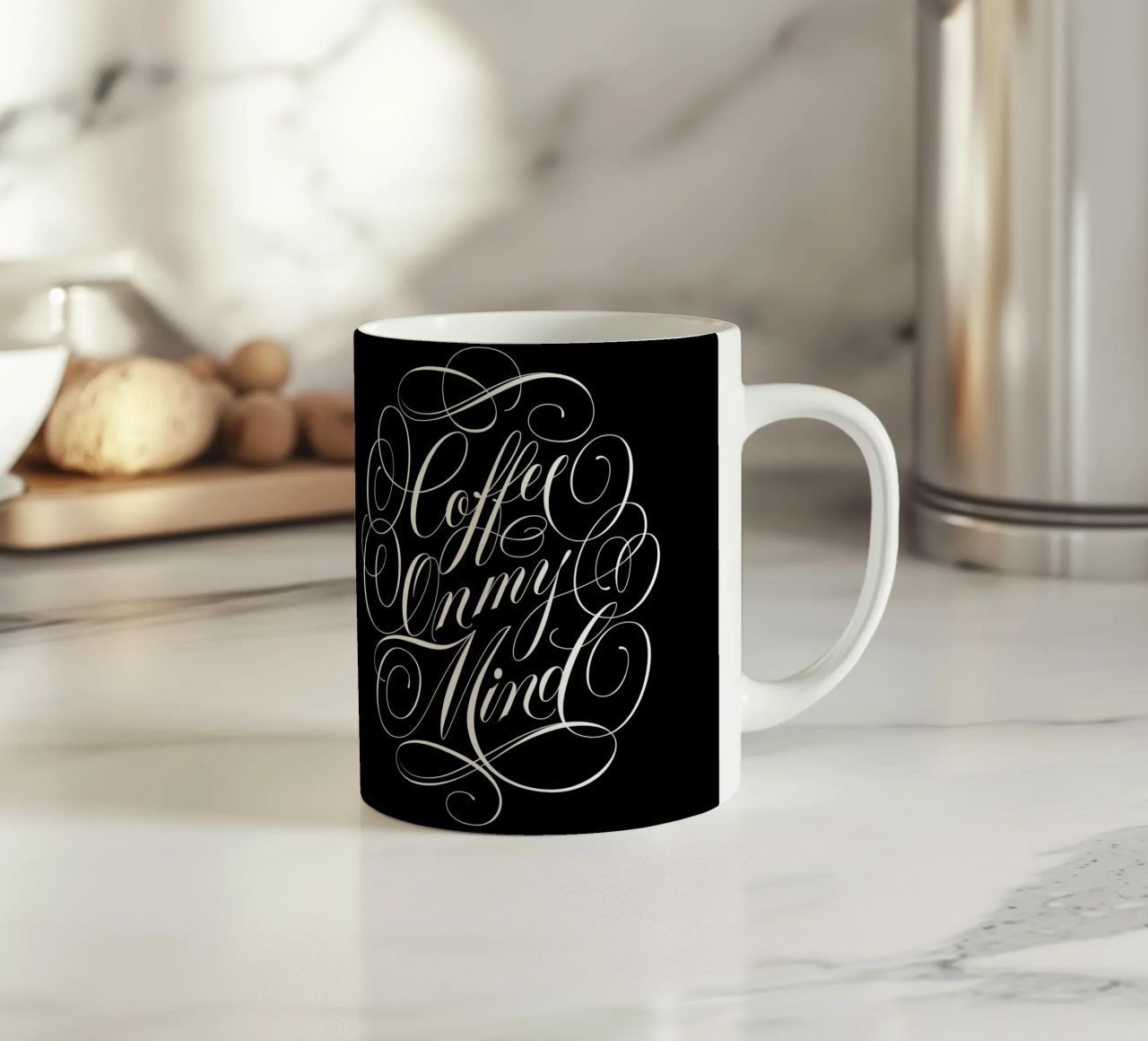 Coffee on my Mind.  Coffee Quote. Keramik Tasse von CalliLetters