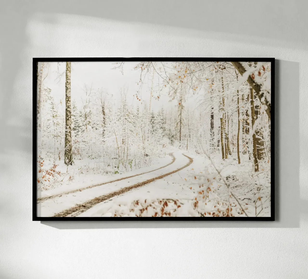Verschneiter Waldweg – Winter in der Sächsischen Schweiz Hahnemühle von Bold and Retro