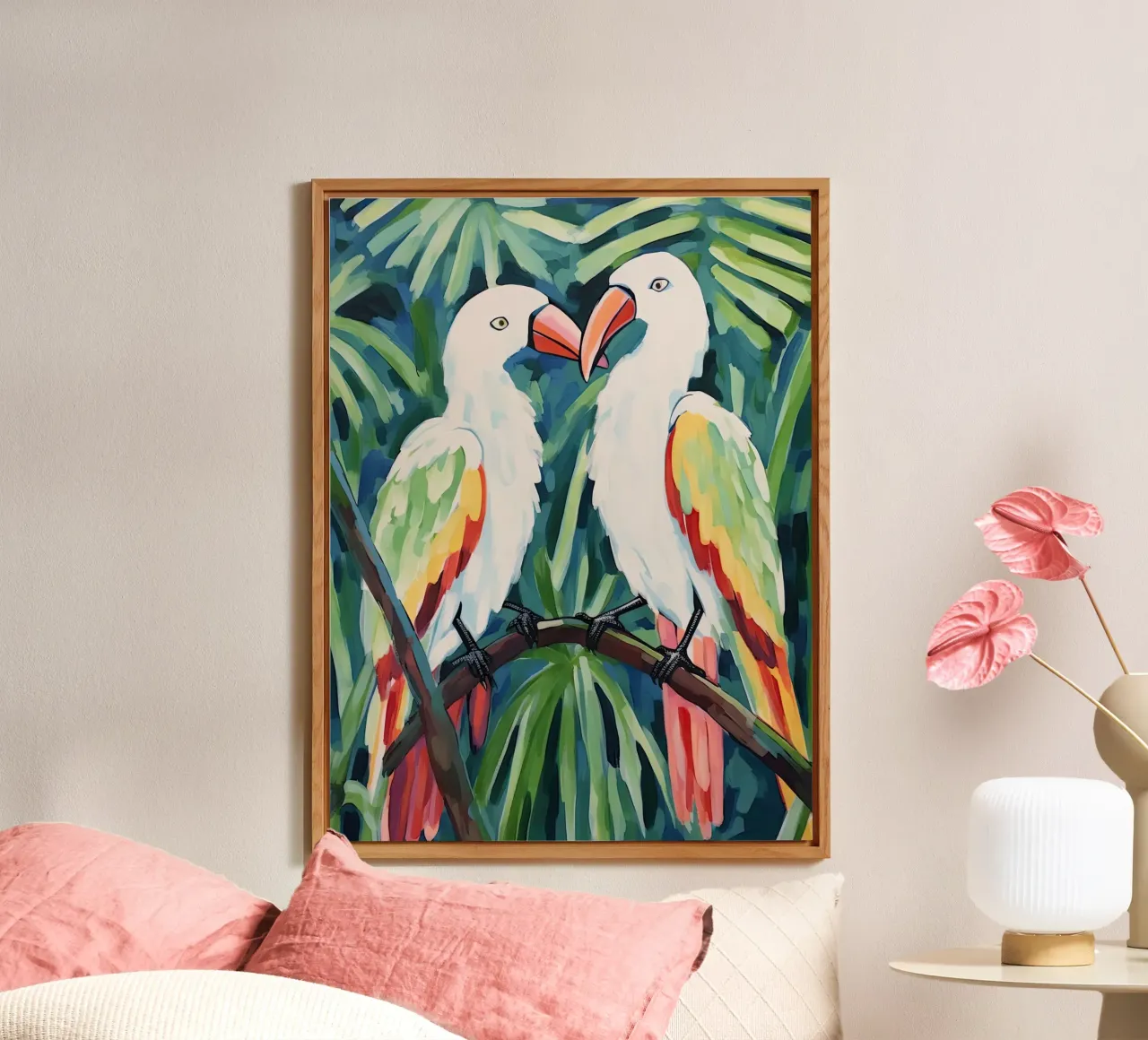 Amore per i pappagalli esotici alluminio dibond da DaarbyN