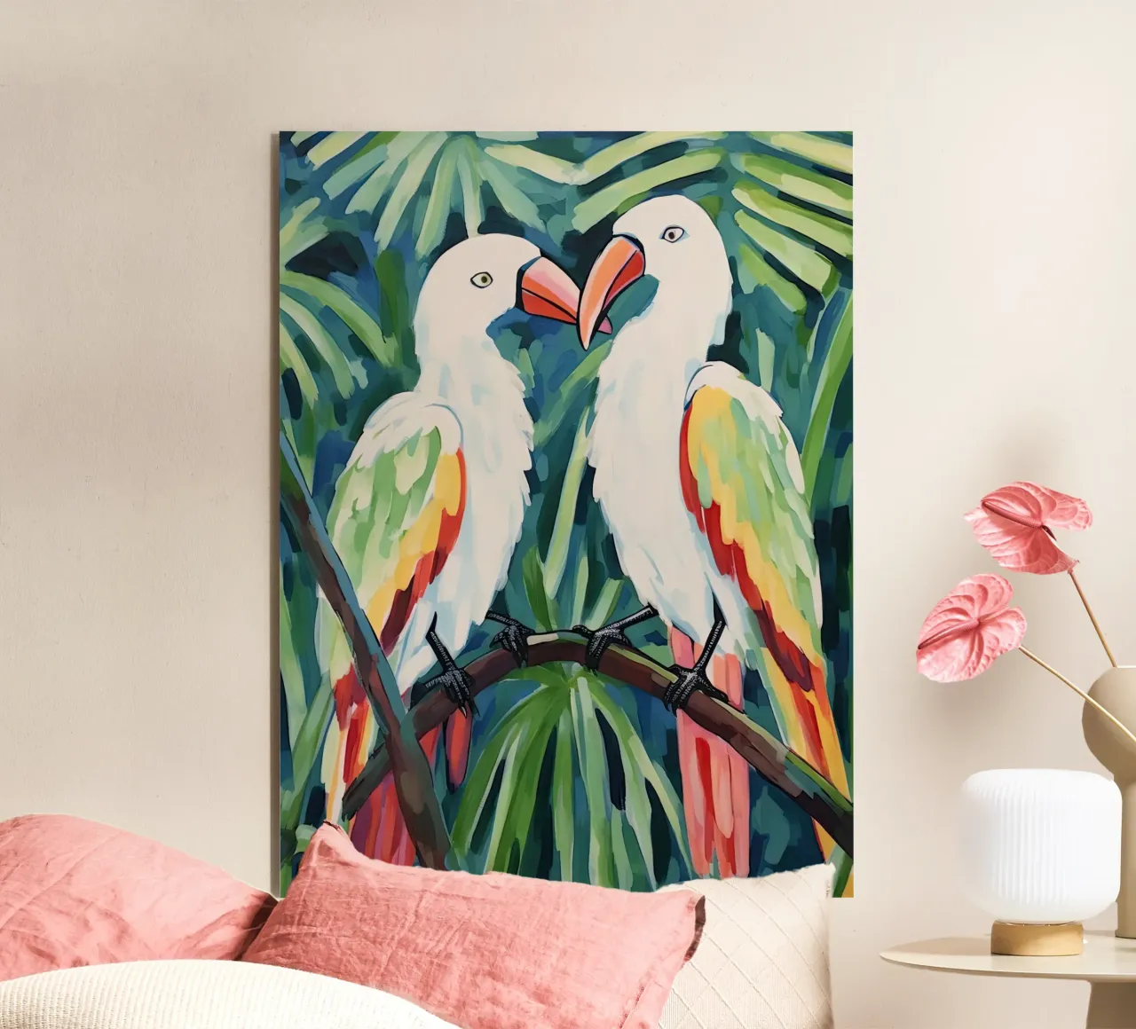 Amore per i pappagalli esotici alluminio dibond da DaarbyN