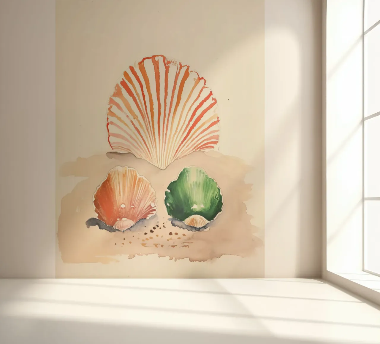 Seashells fotobehang van DaarbyN