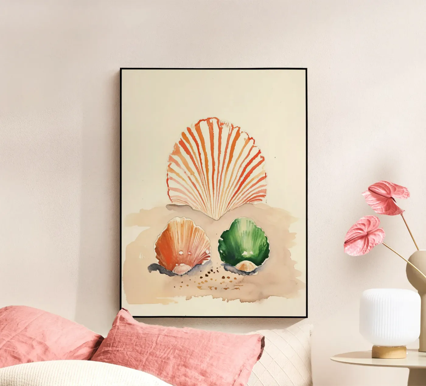 Zeeschelpen acryl van DaarbyN