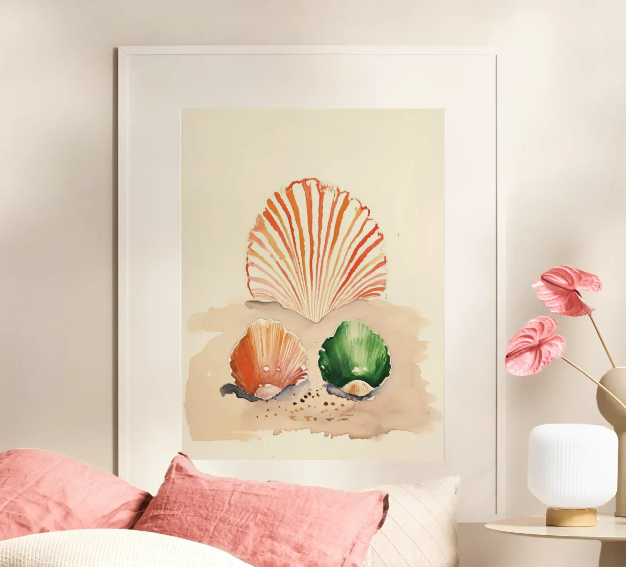 Conchiglie poster con telaio in legno da DaarbyN