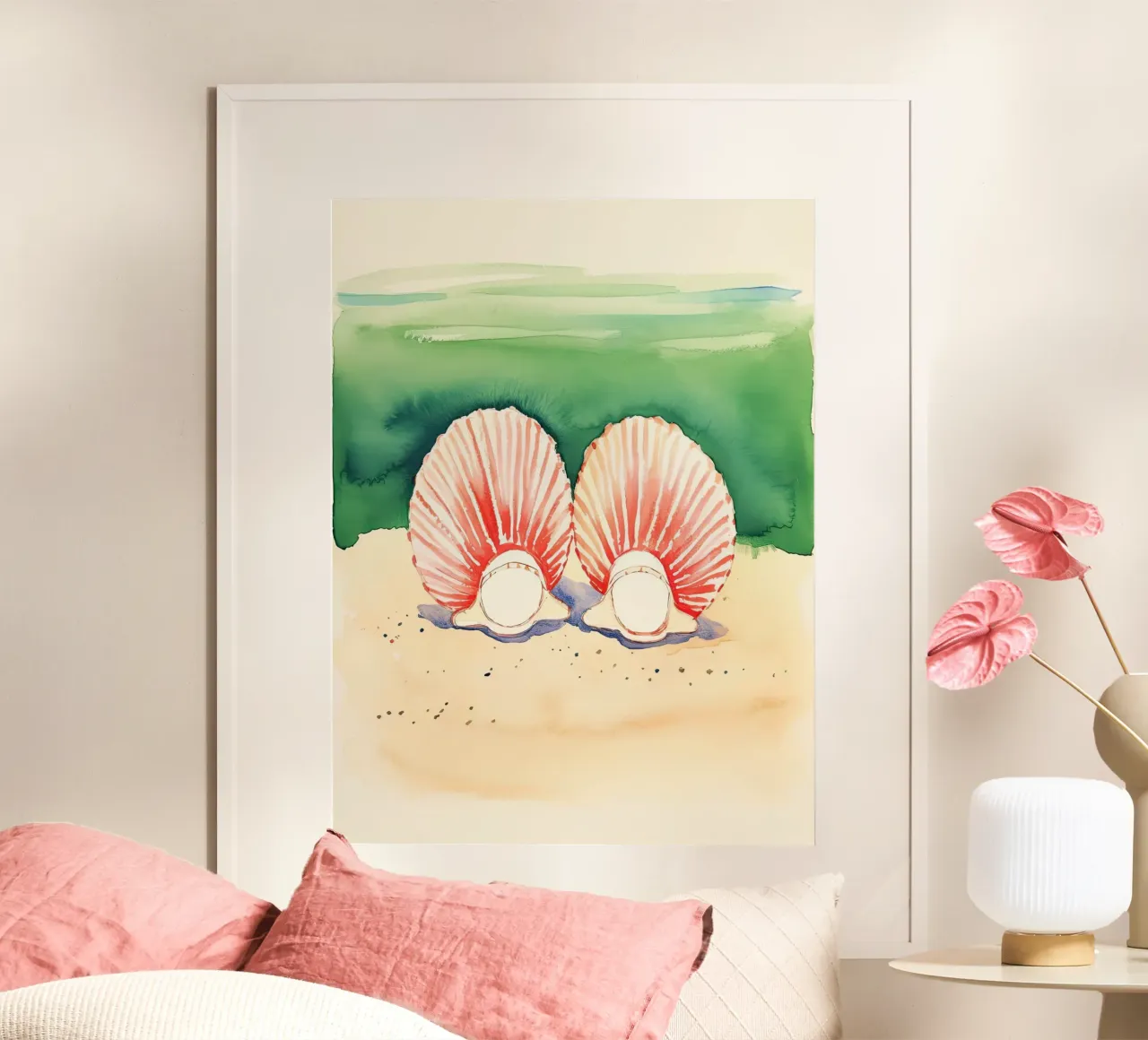 Vacanza sulla costa poster con telaio in plastica da DaarbyN