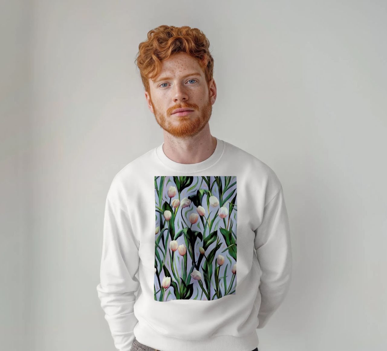 Waiting On The Blooming – Tulip Pattern felpa da Micklyn Le Feuvre