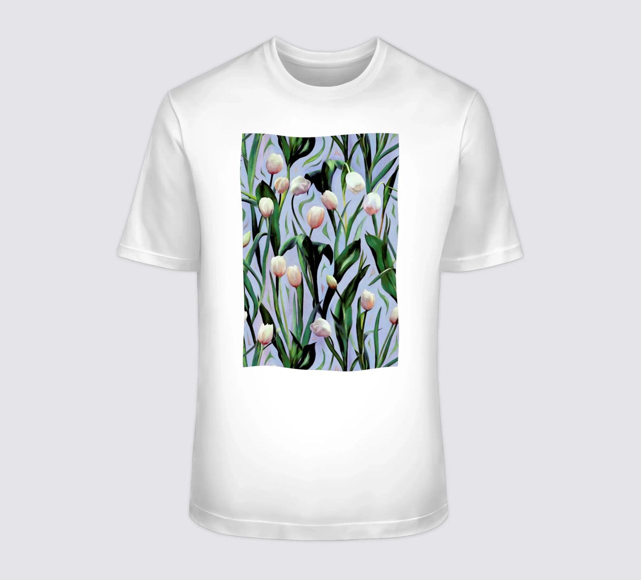 Waiting On The Blooming – Tulip Pattern t-shirt da Micklyn Le Feuvre