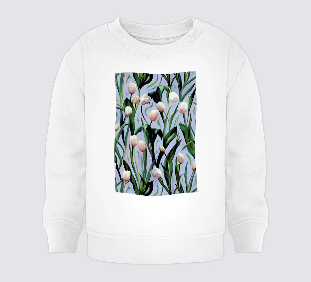 Waiting On The Blooming – Tulip Pattern felpa neonato da Micklyn Le Feuvre