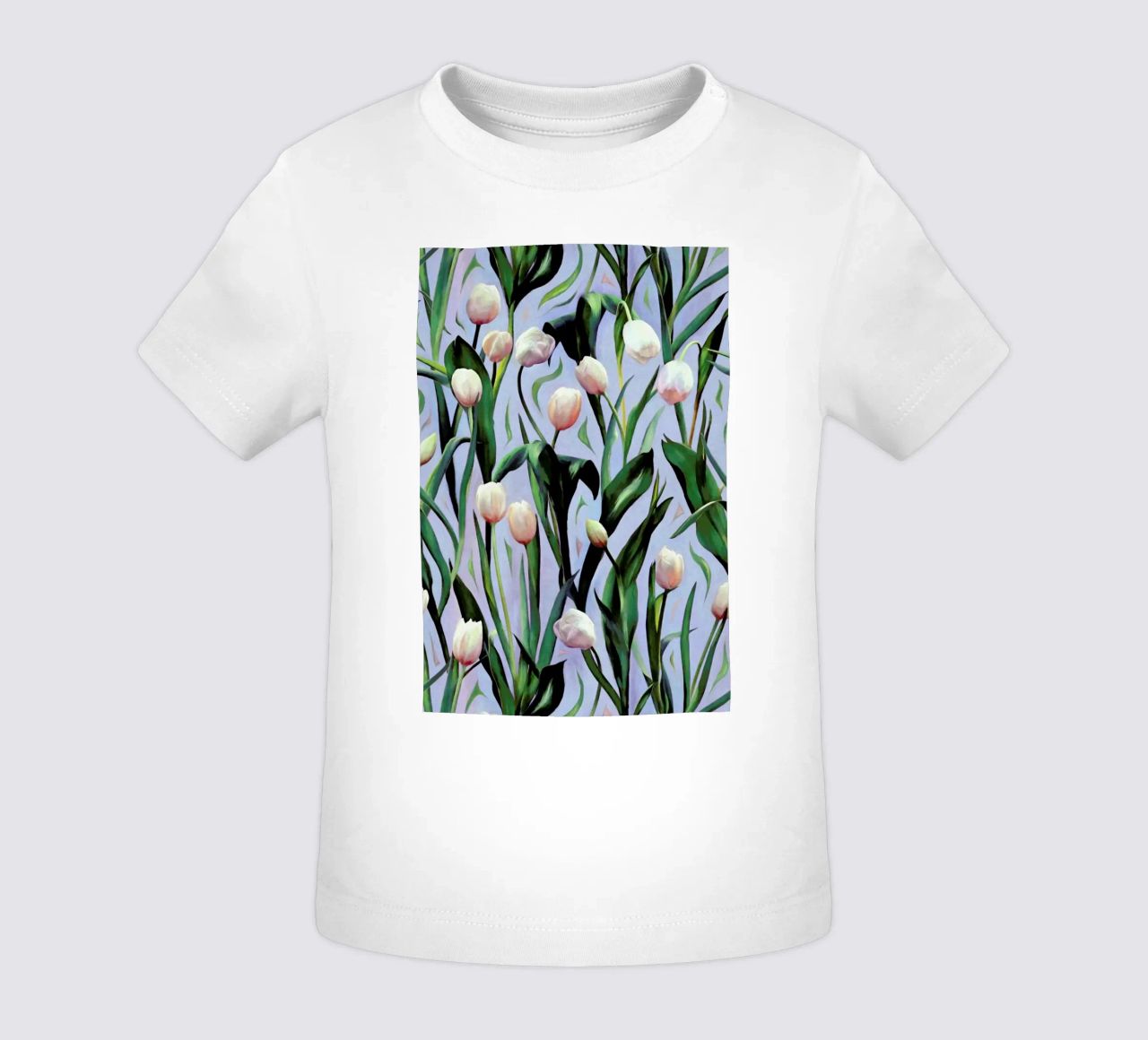 Waiting On The Blooming – Tulip Pattern maglietta neonato da Micklyn Le Feuvre