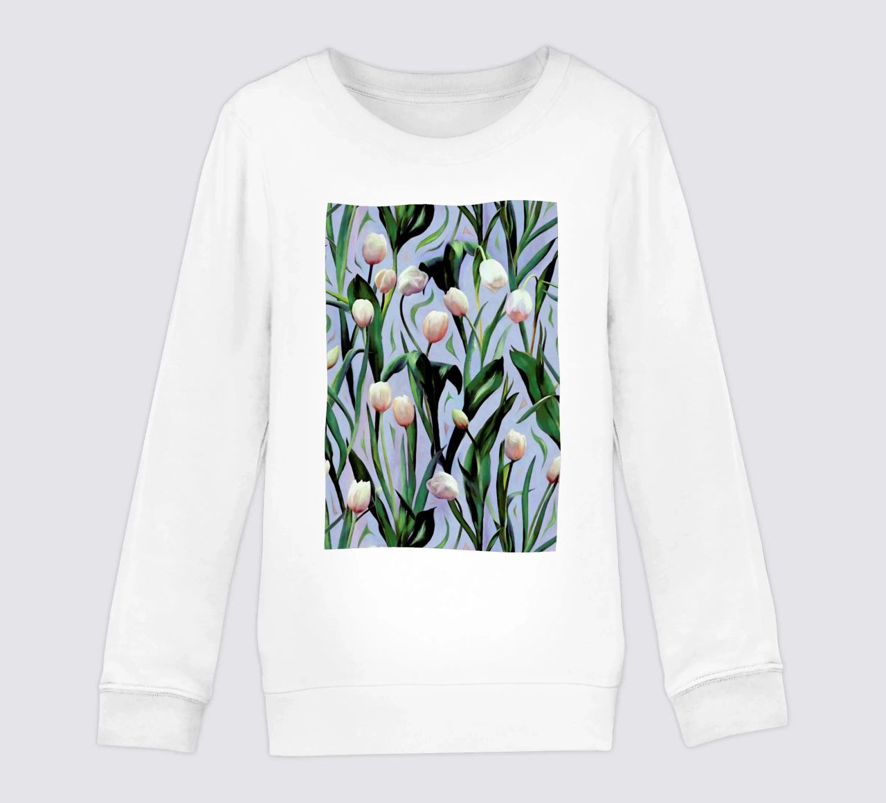 Waiting On The Blooming – Tulip Pattern felpa bambino da Micklyn Le Feuvre