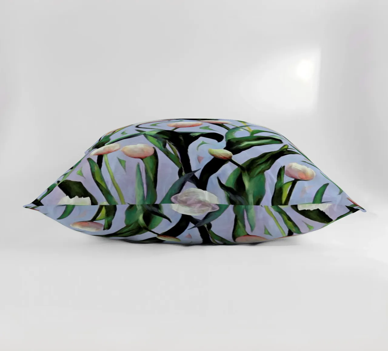 Waiting On The Blooming – Tulip Pattern Kissen von Micklyn Le Feuvre