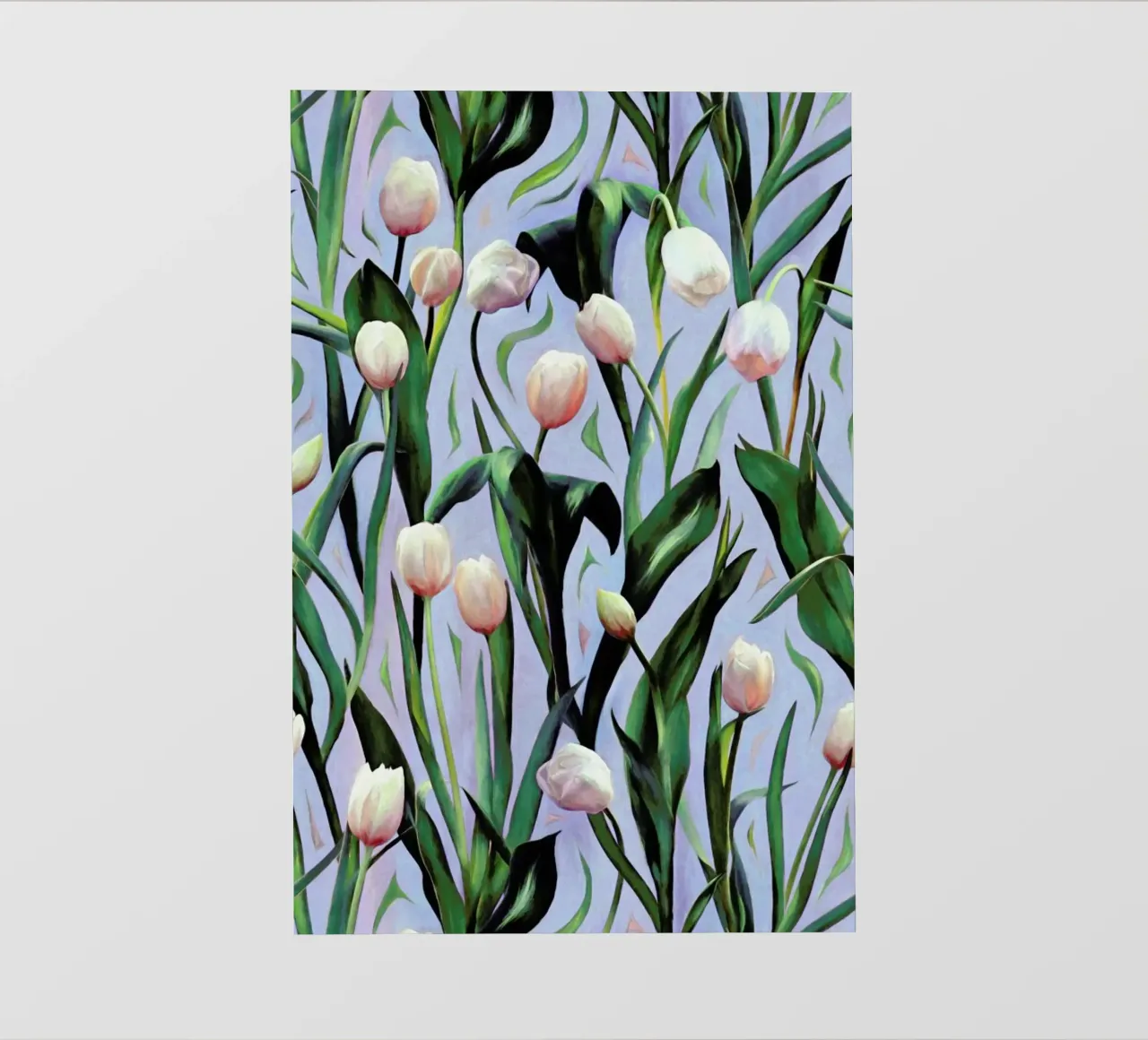 Waiting On The Blooming – Tulip Pattern Backlit Folie von Micklyn Le Feuvre