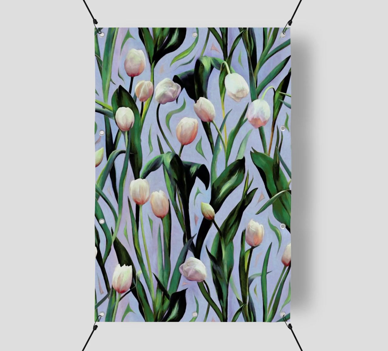 Waiting On The Blooming – Tulip Pattern telo in pvc da Micklyn Le Feuvre