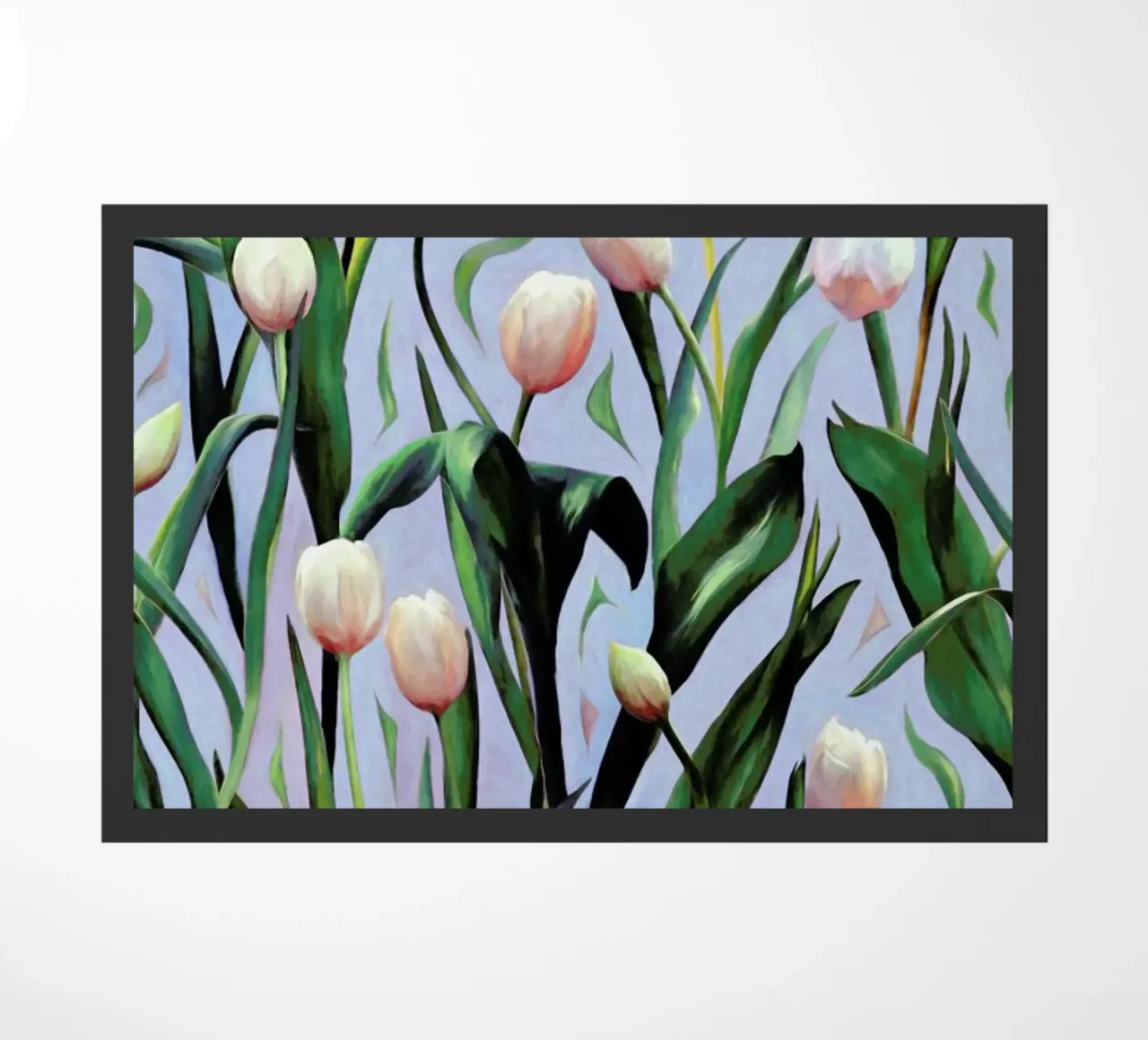 Waiting On The Blooming – Tulip Pattern Fußmatte von Micklyn Le Feuvre