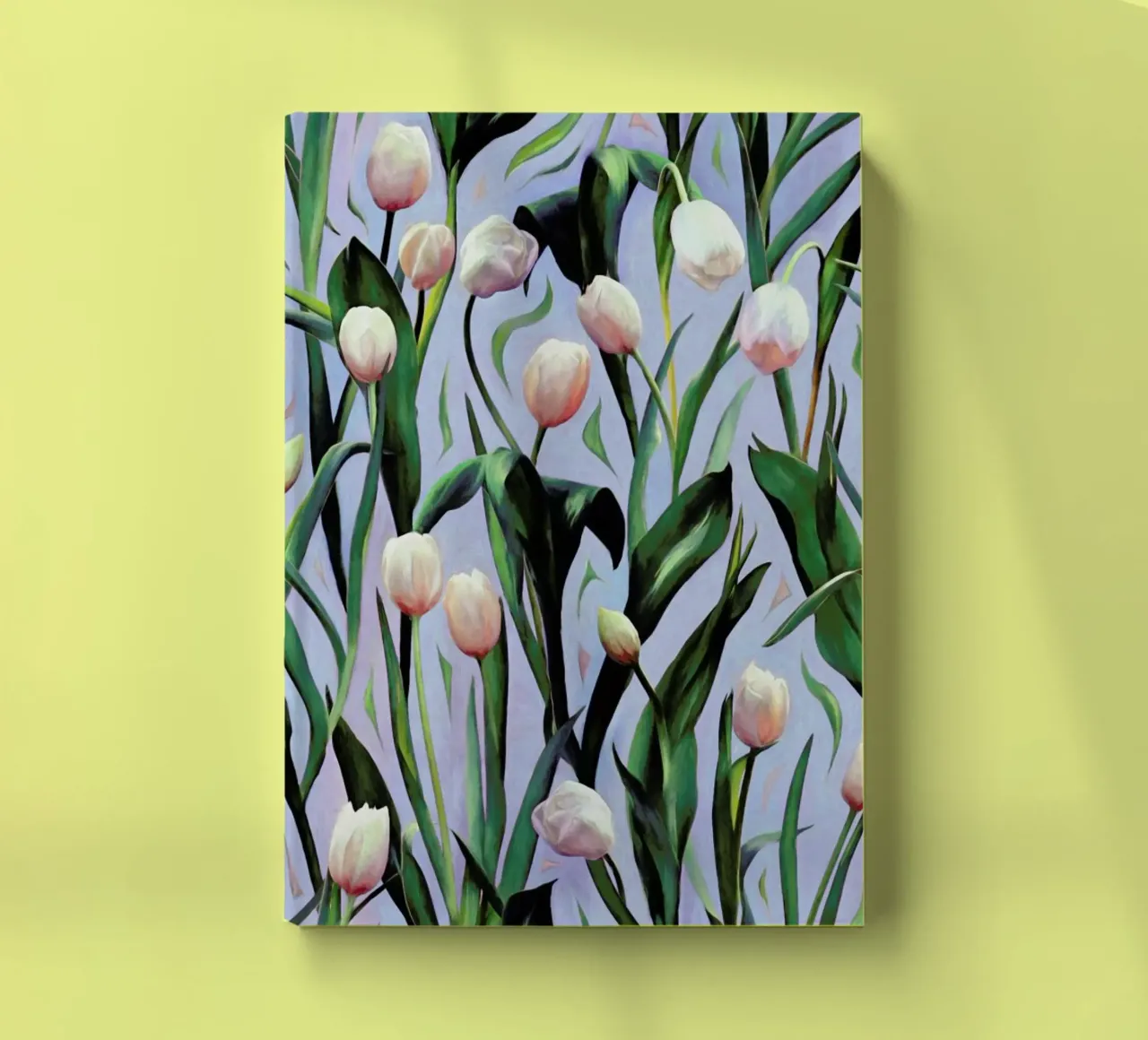 Waiting On The Blooming – Tulip Pattern Notizbuch von Micklyn Le Feuvre