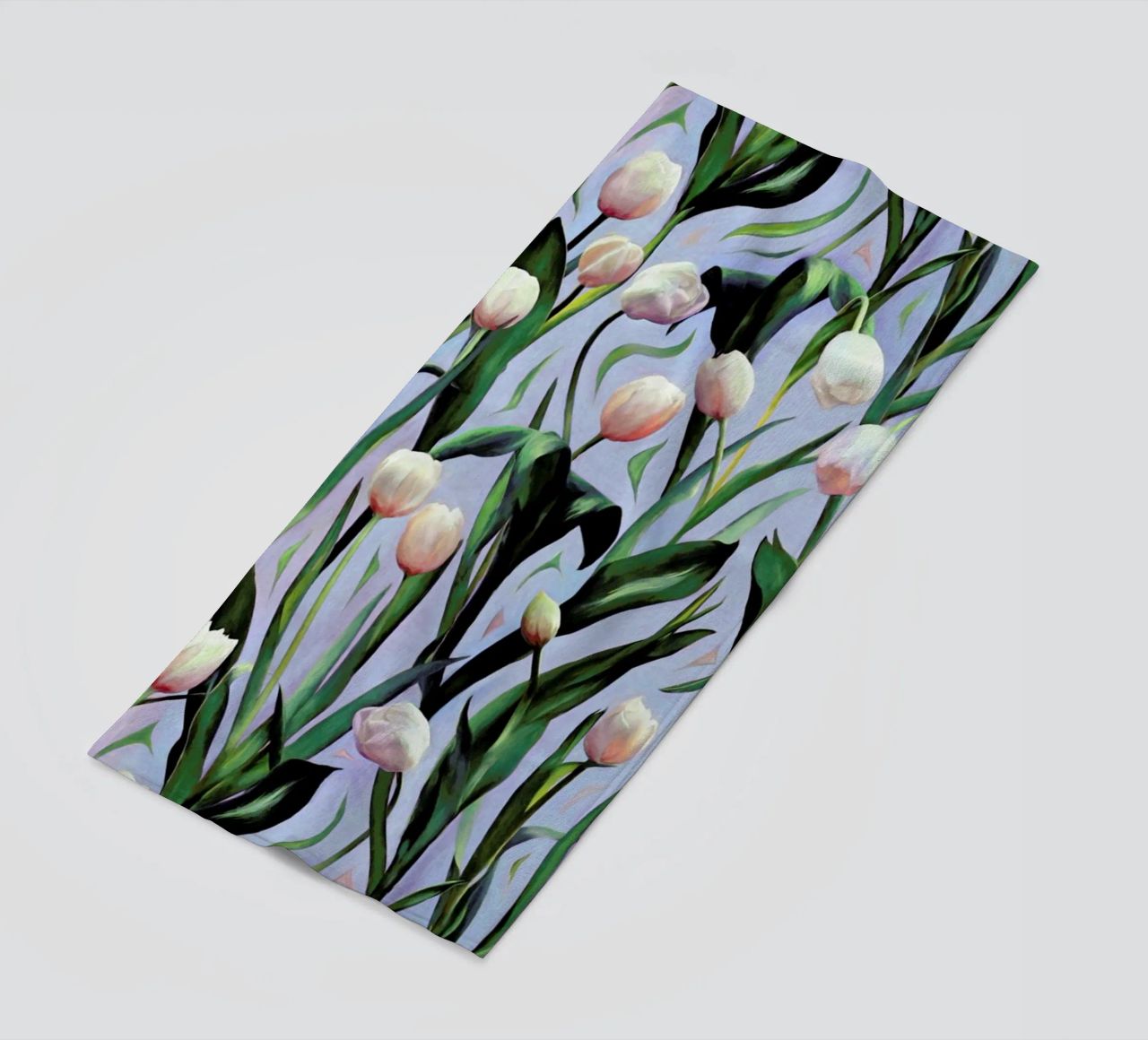 Waiting On The Blooming – Tulip Pattern telo mare da Micklyn Le Feuvre