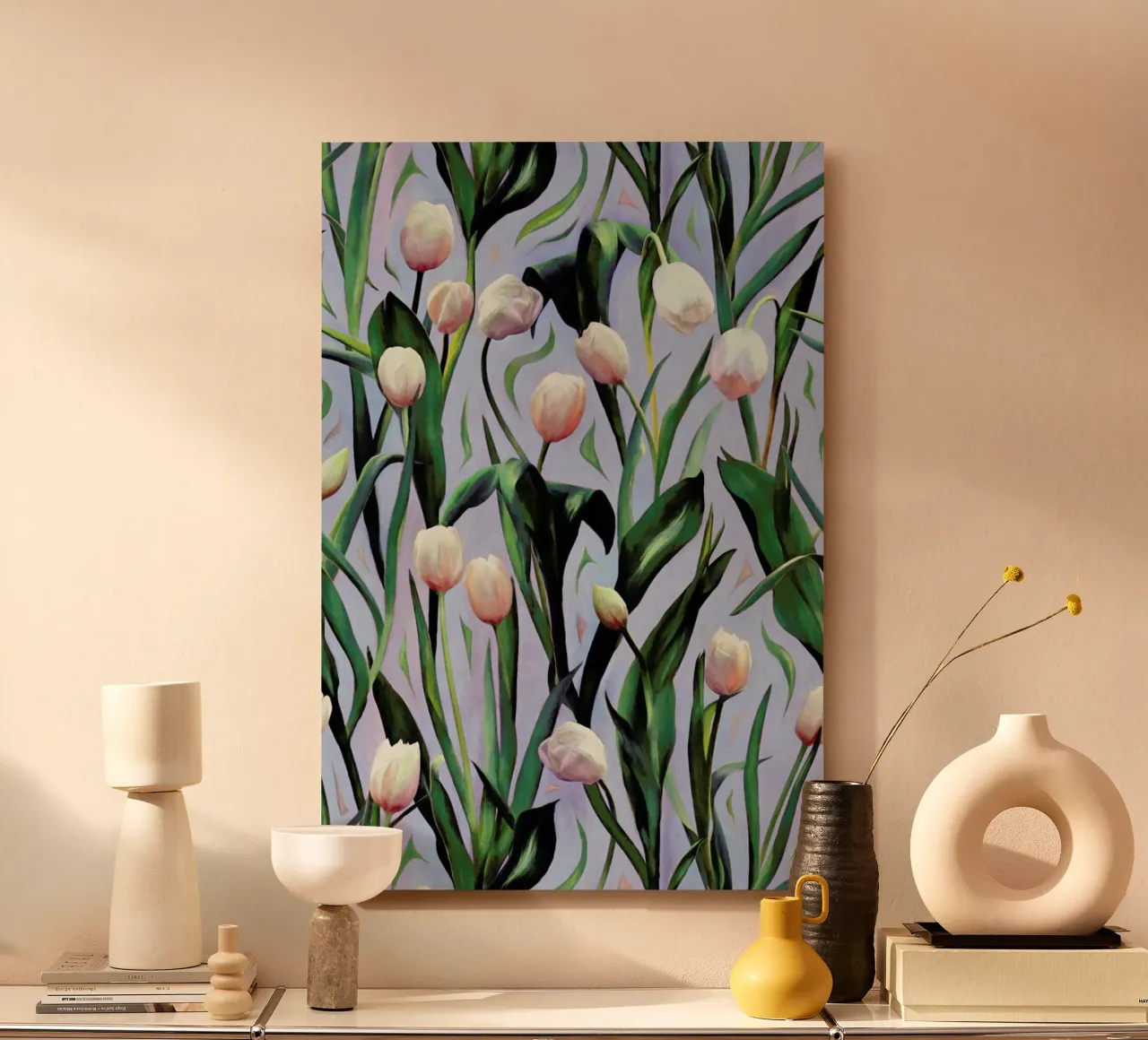 Waiting On The Blooming – Tulip Pattern pannello forex da Micklyn Le Feuvre