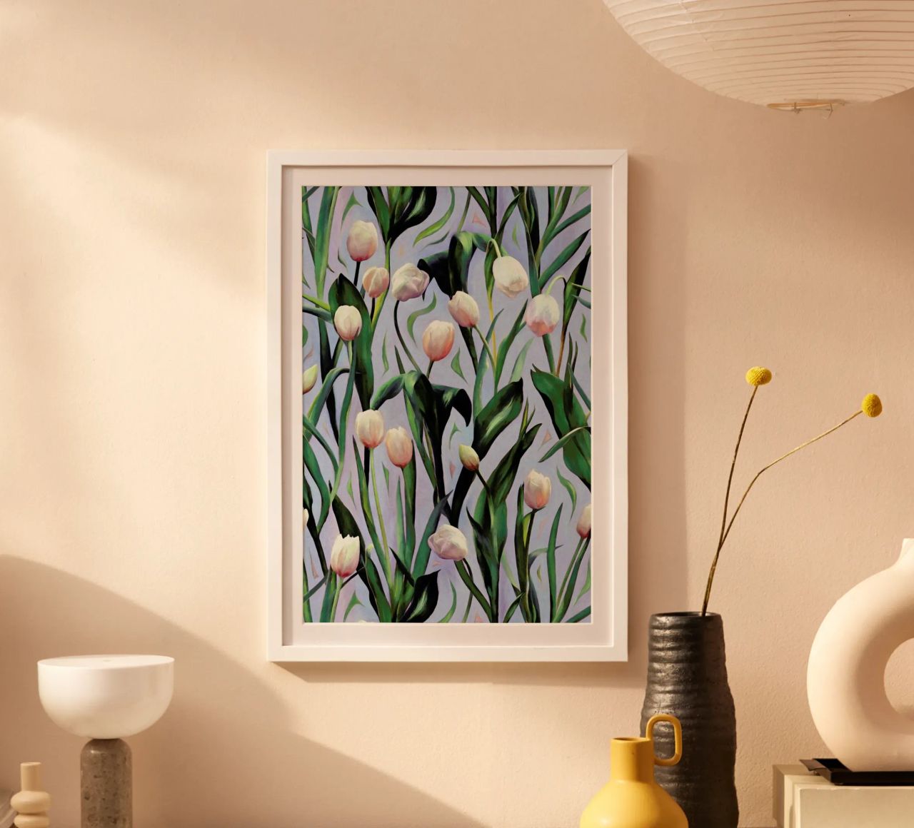 Waiting On The Blooming – Tulip Pattern carta hahnemühle da Micklyn Le Feuvre
