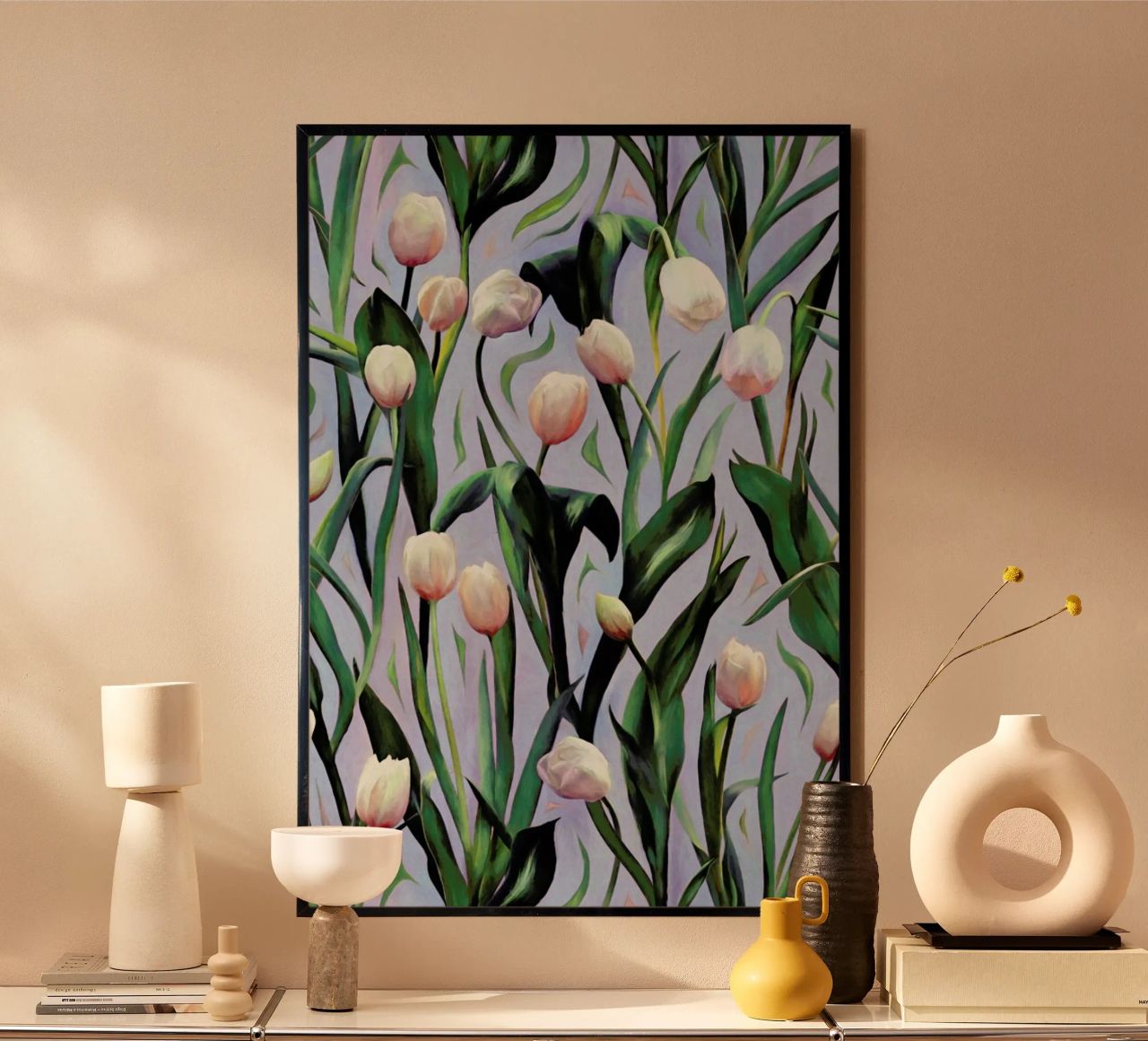 Waiting On The Blooming – Tulip Pattern carta hahnemühle da Micklyn Le Feuvre