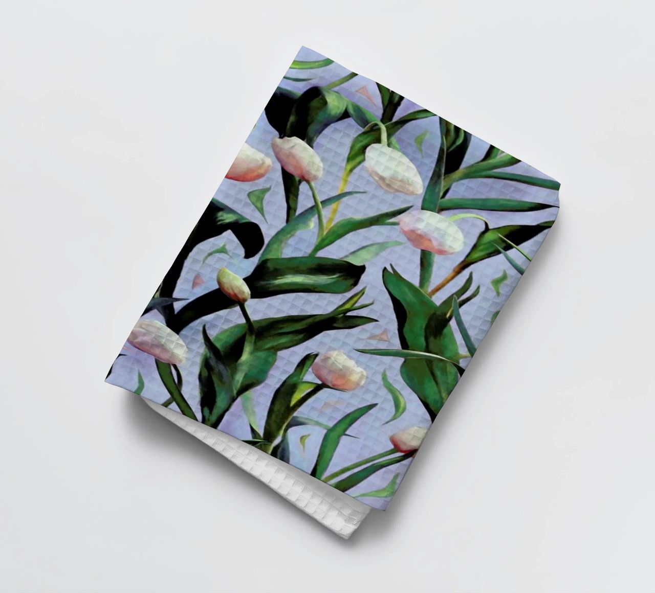 Waiting On The Blooming – Tulip Pattern canovaccio da cucina da Micklyn Le Feuvre