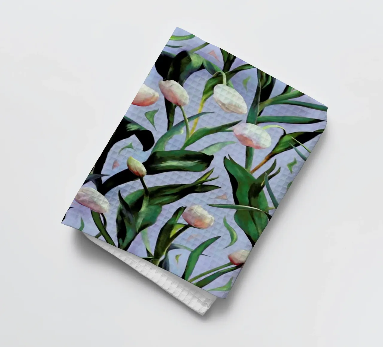 Waiting On The Blooming – Tulip Pattern canovaccio da cucina da Micklyn Le Feuvre