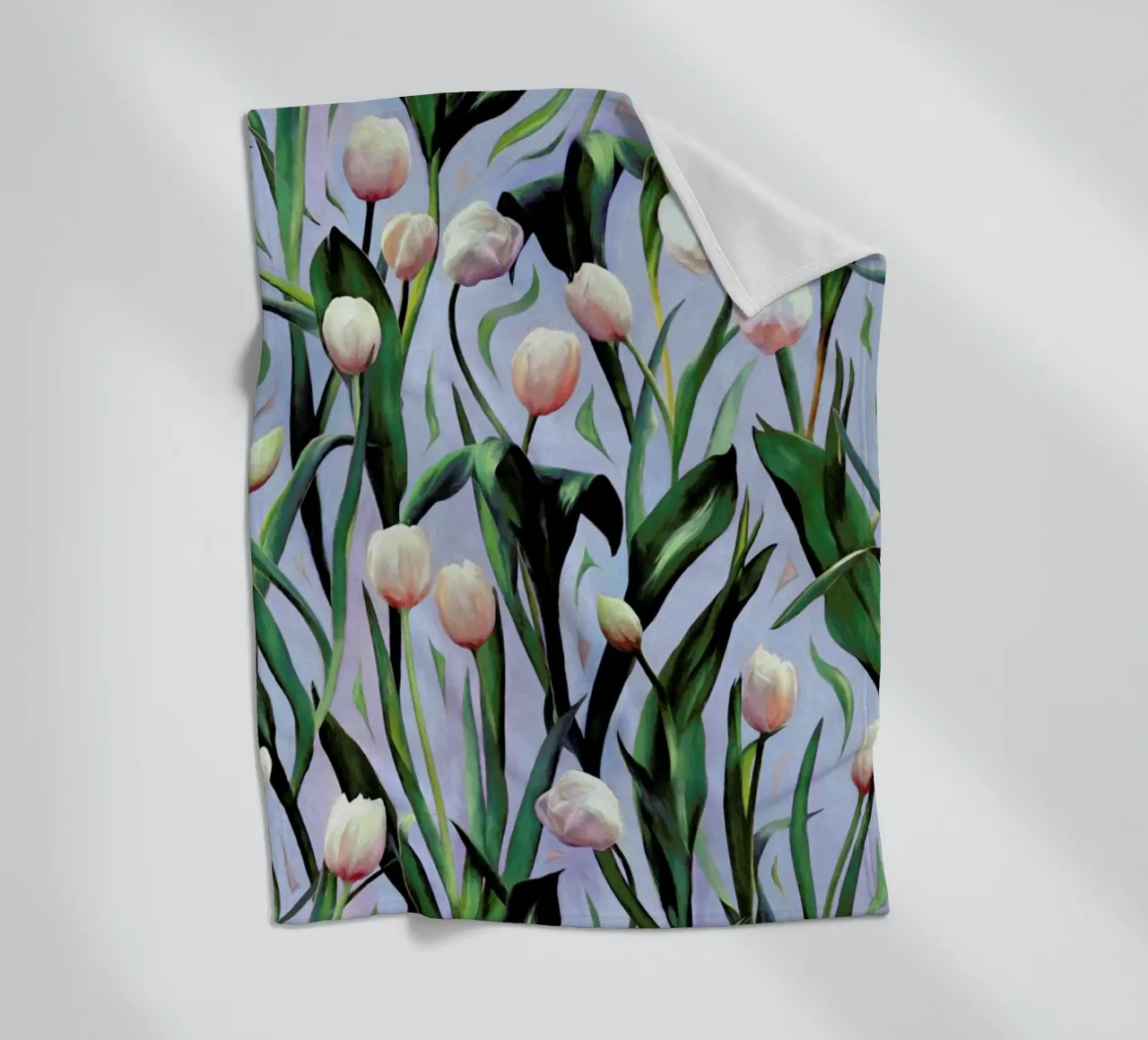 Waiting On The Blooming – Tulip Pattern manta de franela de Micklyn Le Feuvre