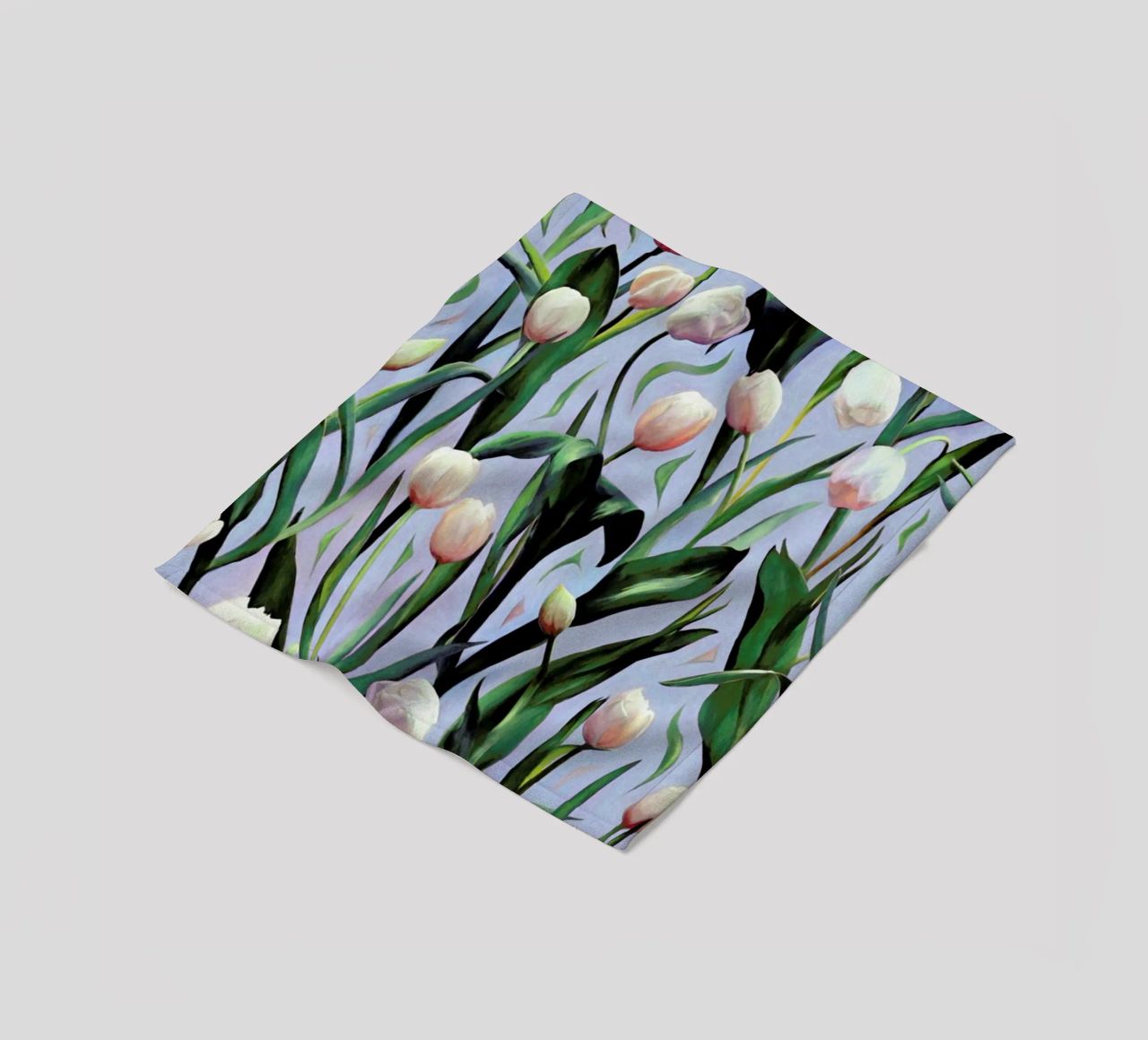 Waiting On The Blooming – Tulip Pattern coperta in pile da Micklyn Le Feuvre