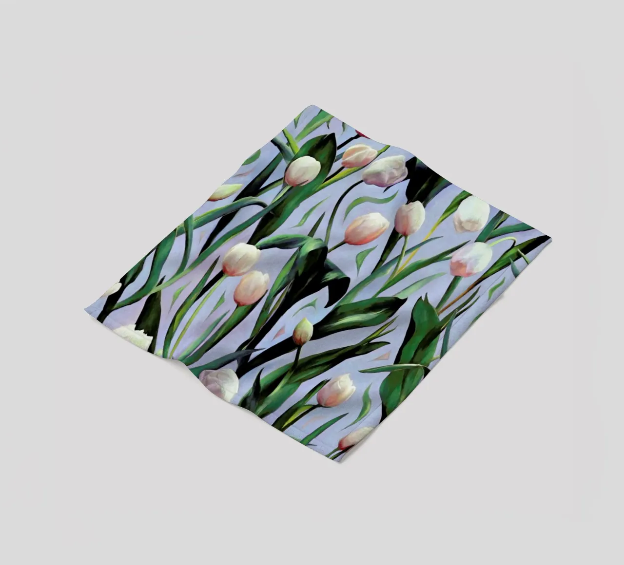 Waiting On The Blooming – Tulip Pattern manta de franela de Micklyn Le Feuvre