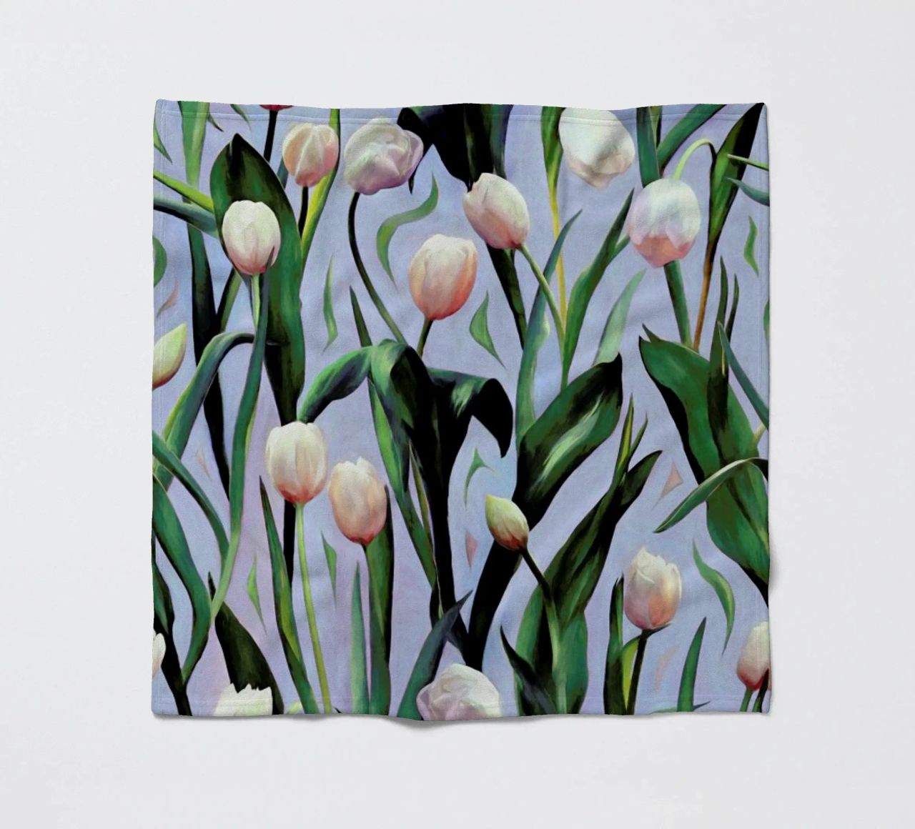 Waiting On The Blooming – Tulip Pattern coperta in pile da Micklyn Le Feuvre